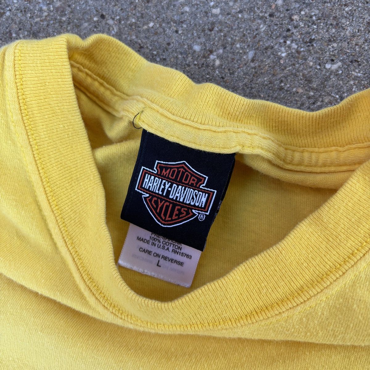 Harley Davidson × Vintage Vintage Harley Davidson Yellow Graphic Tee Size US L / EU 52-54 / 3 - 5 Thumbnail