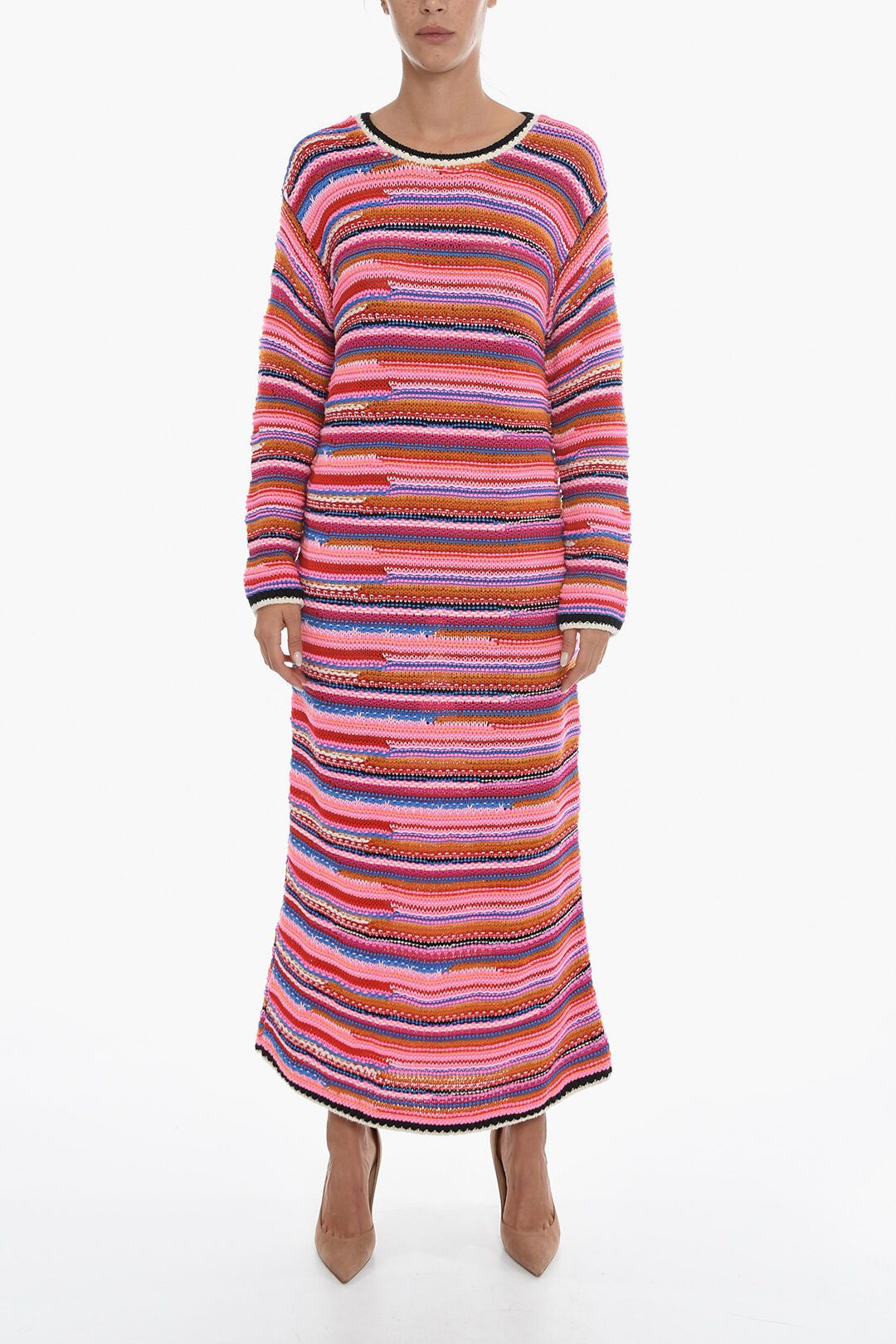image of Dsquared2 Og1Mm0124 Maxi Dress In Pink, Women's (Size Medium)