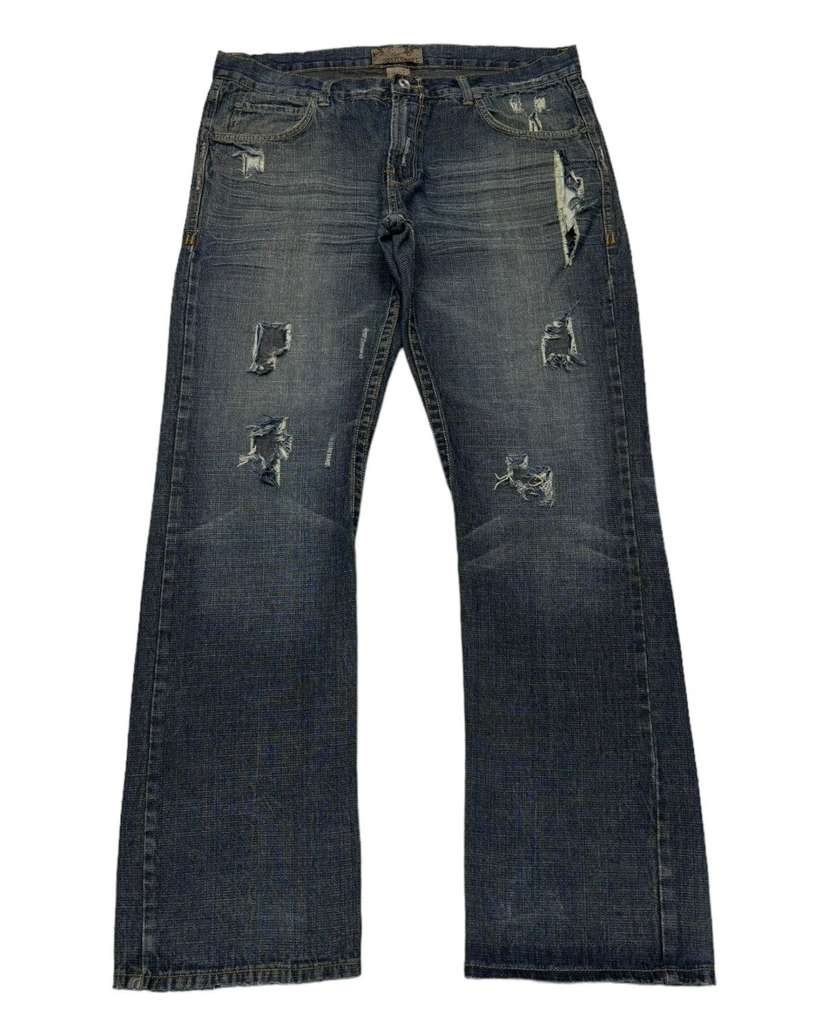 Japanese Brand × Undercover RARE ARCHIVE GOLD LABEL RIPS BAGGY DISTRESSED DENIM JEANS Size US 38 / EU 54 - 7 Thumbnail