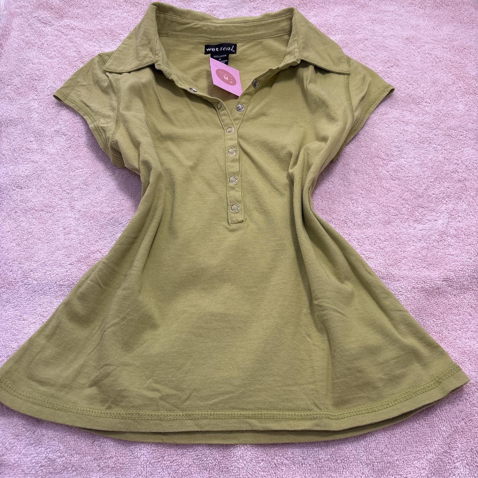 Other y2k wet seal henley blouse top Size M / US 6-8 / IT 42-44 - 4 Thumbnail