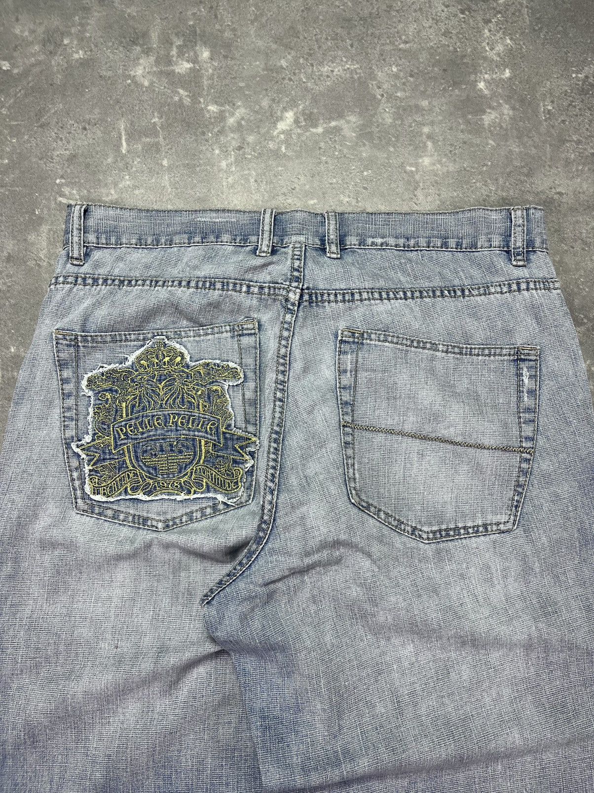 Pelle Pelle Pelle Pelle Big Patch Logo Lightweight Baggy Denim Jeans 36 Size US 36 / EU 52 - 14 Thumbnail