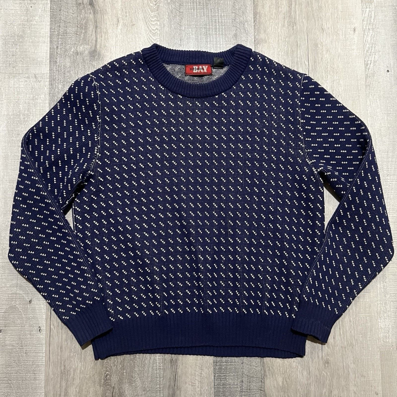 Vintage VTG Buzzards Bay Birdseye Dotted Knit Pull Over Ski Sweater Size US L / EU 52-54 / 3 - 1 Thumbnail