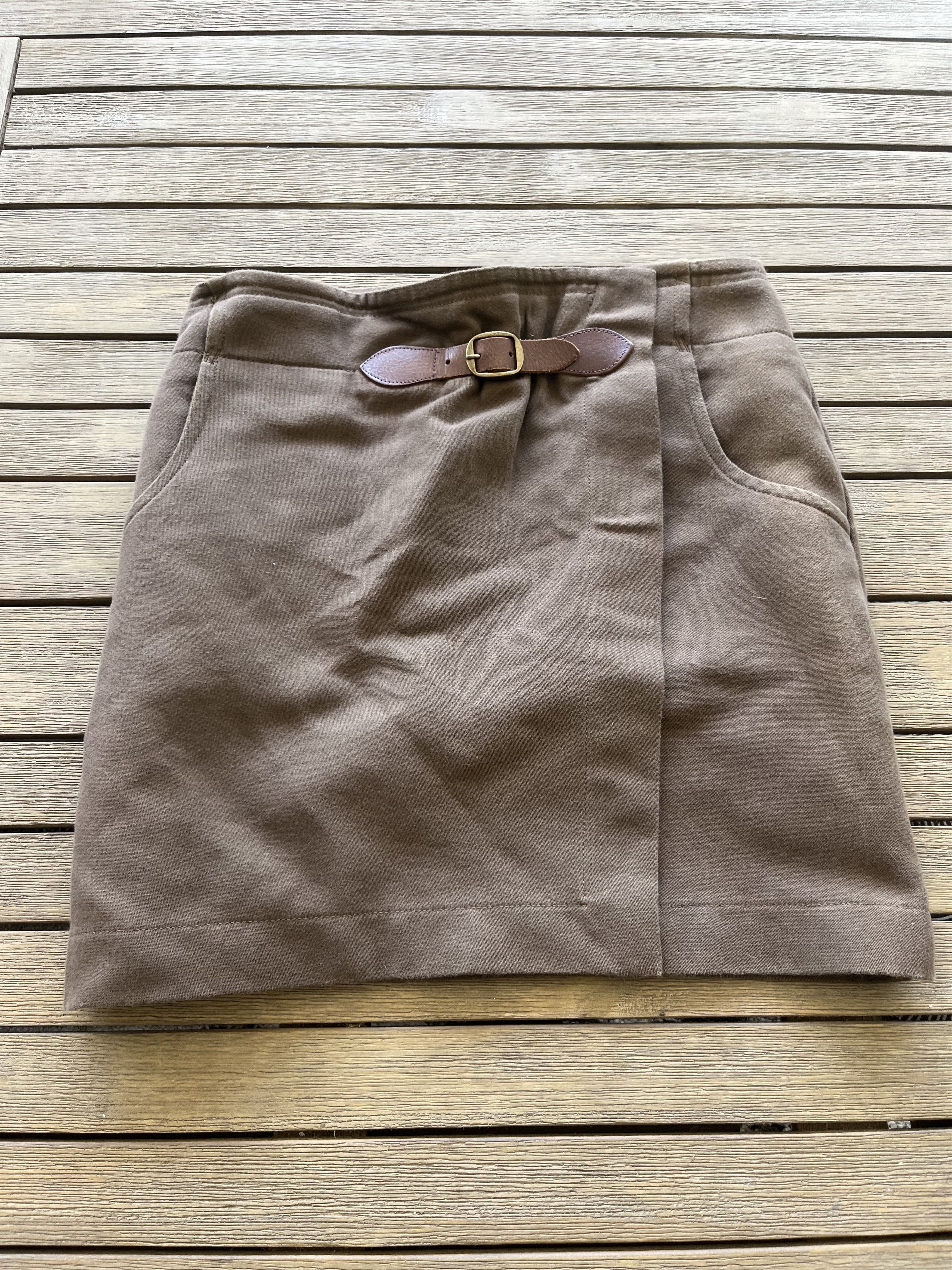 Sandro Sandro Brown Skirt with Belt Size 30" / US 8 / IT 44 - 1 Thumbnail