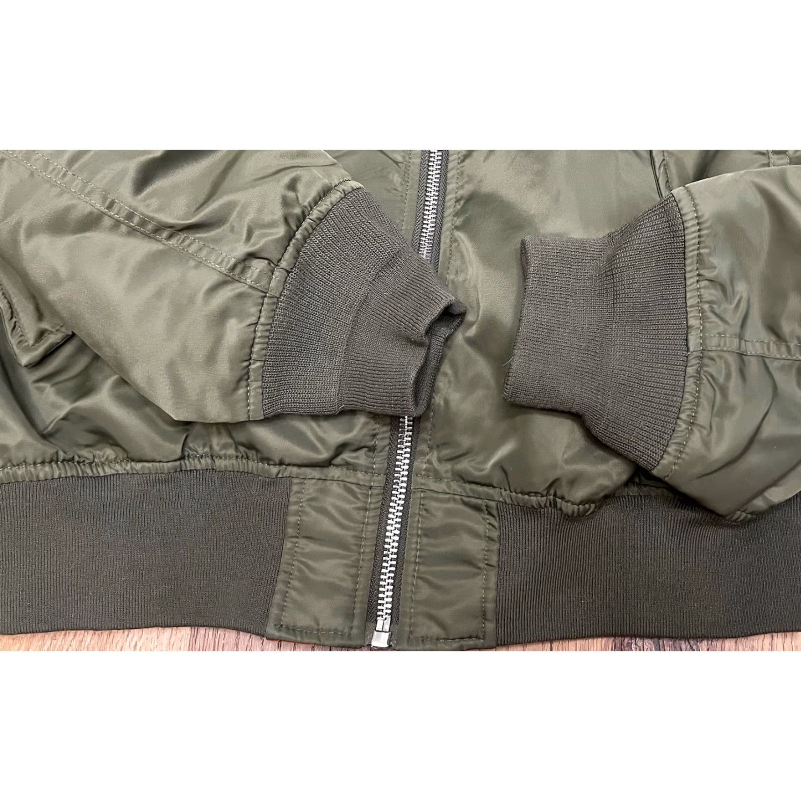Olive EUC A**holes Live Forever Reversible Bomber Jacket Green/Orange Size M Size US M / EU 48-50 / 2 - 5 Thumbnail