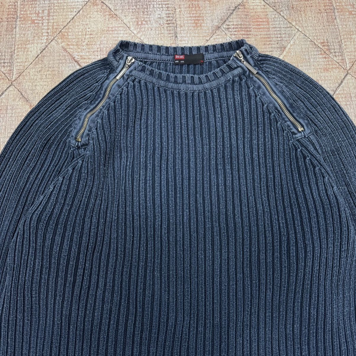 Diesel × Japanese Brand Diesel Washed Double Zip vintage hoodie opium muscle fit Size US XXL / EU 58 / 5 - 9 Thumbnail
