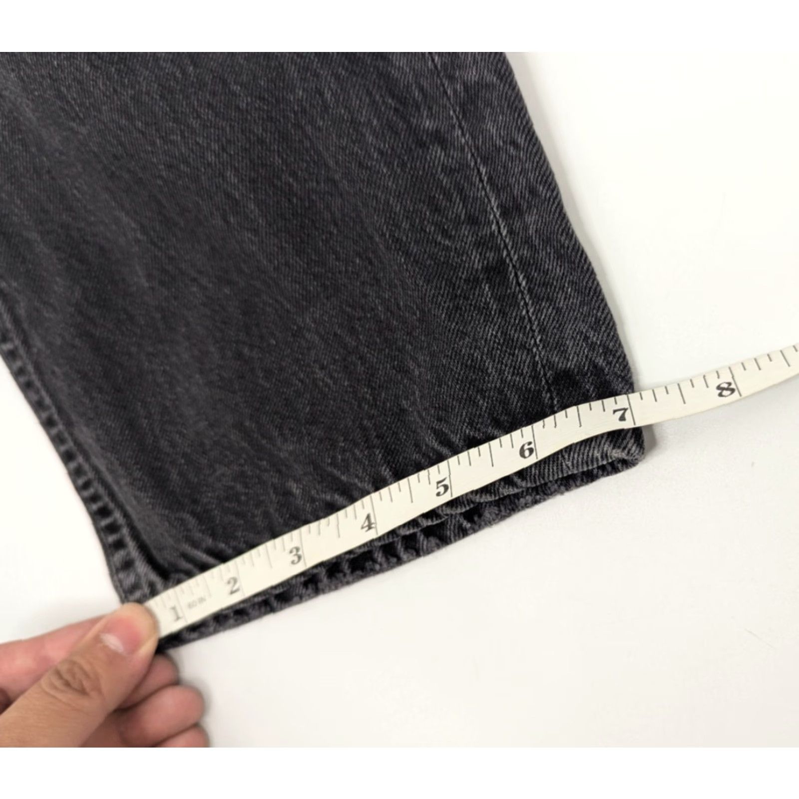 Agolde AGOLDE Jeans Womens 23 High Rise Straight Denim Black Charcoal Wash Size 40" / US 18 - 6 Thumbnail