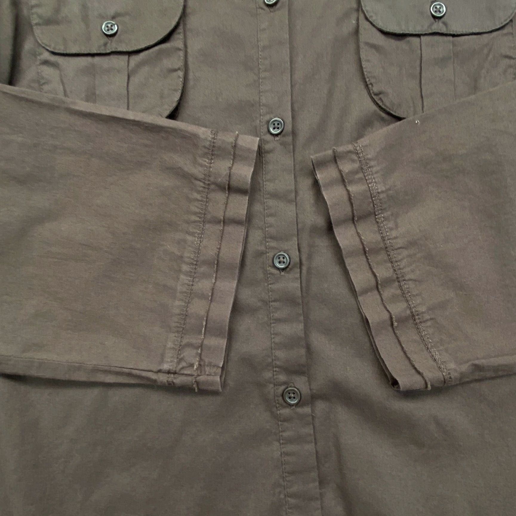 Old Navy Old Navy Womens XL Brown Roll Tab Embroidered Cotton Button Up Shirt Size XL / US 12-14 / IT 48-50 - 5 Thumbnail