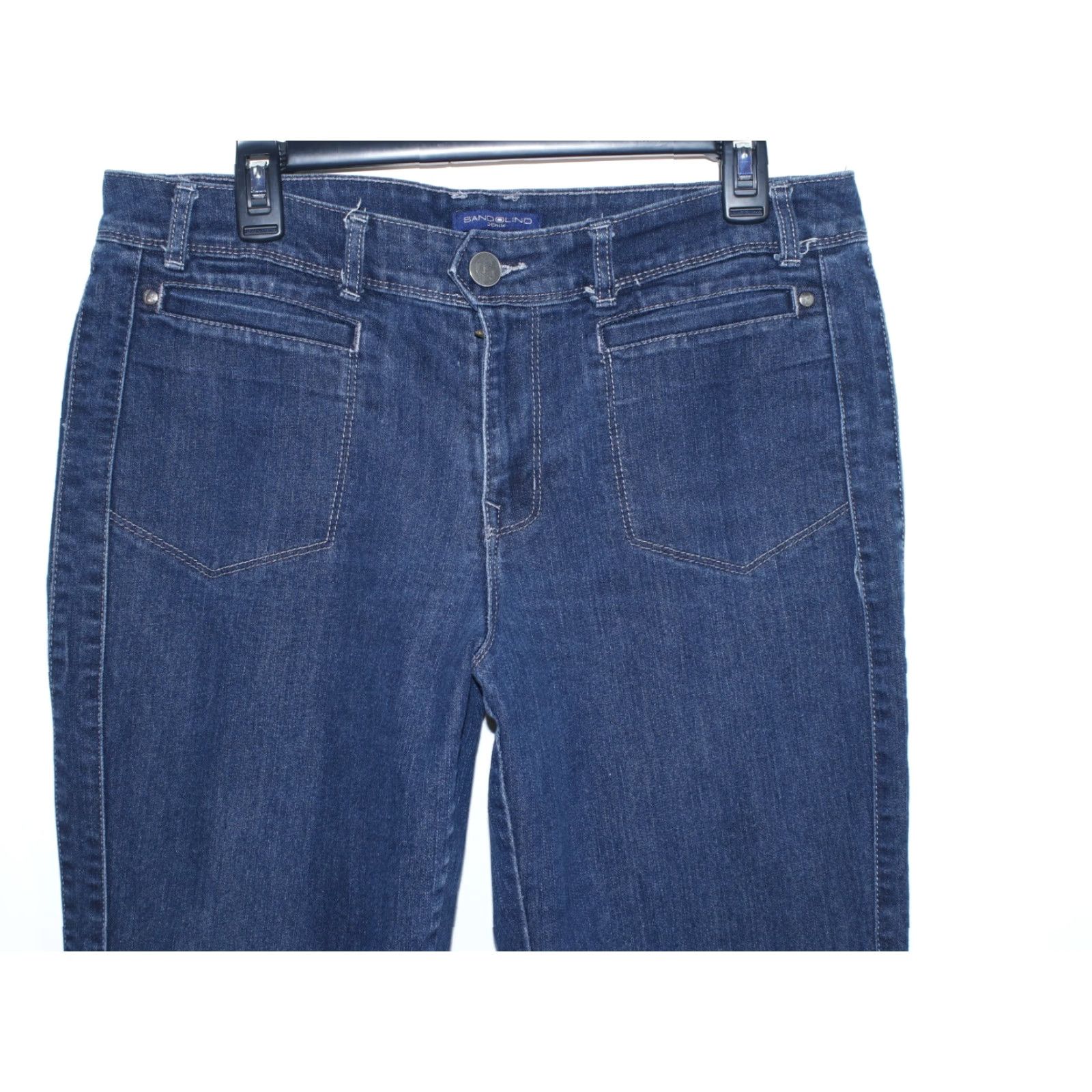 Vintage BanOLino Brooke Jeans Boots Bootcut Denim Blue 12 Adult Regular Inseam 31" Waist 34" zipper Pockets Women’s 90s Classic Style Size 34" / US 12 / IT 48 - 2 Thumbnail