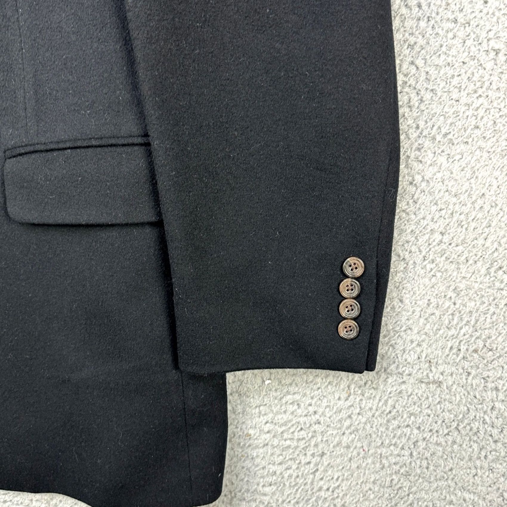 Bill Blass Bill Blass Black Label 100% Cashmere Sport Coat Blazer Mens 42L Black 3 Button Size 42R - 6 Thumbnail