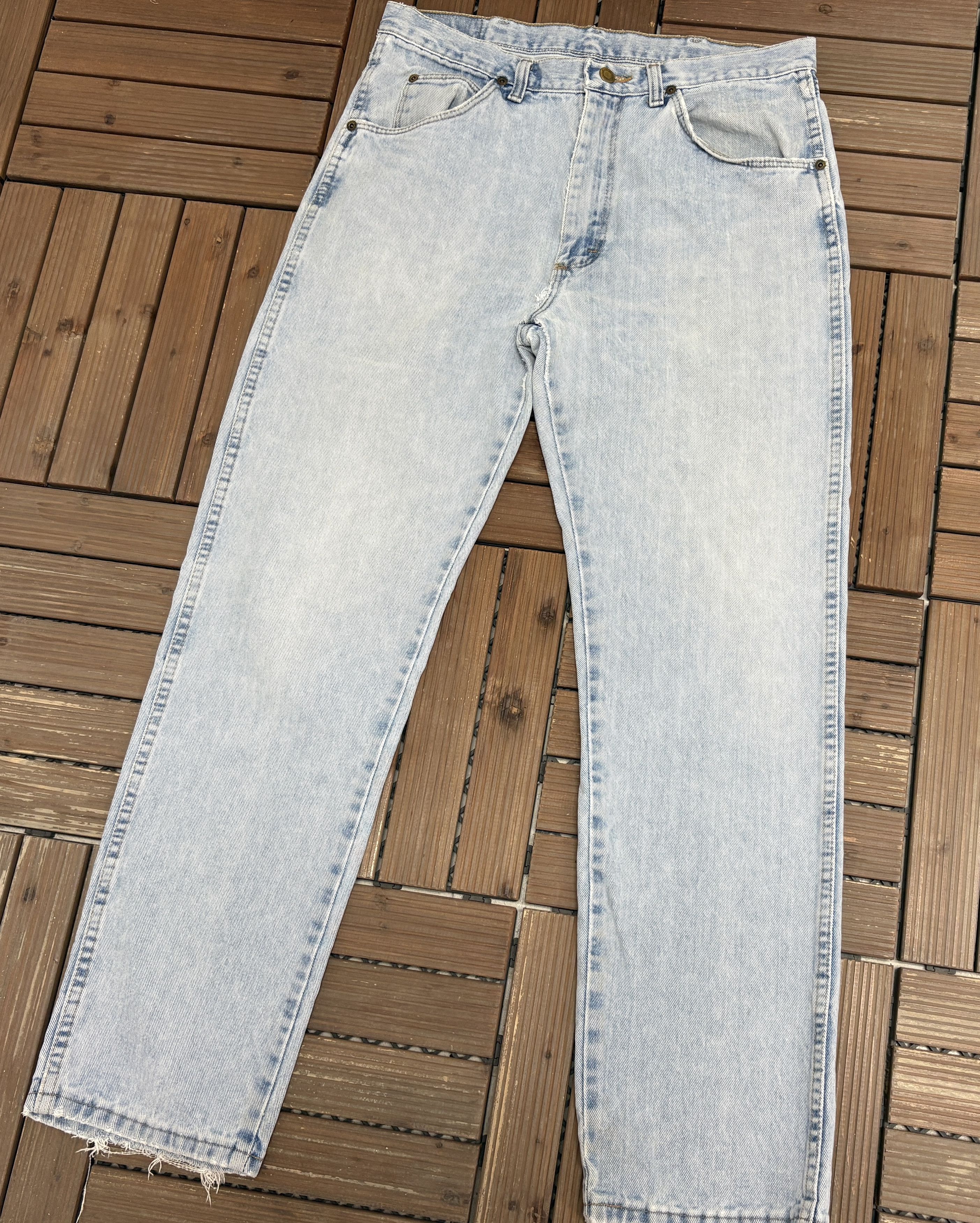 Vintage Wrangler Straight Leg Blue Denim Vintage Jeans Size US 34 / EU 50 - 3 Thumbnail