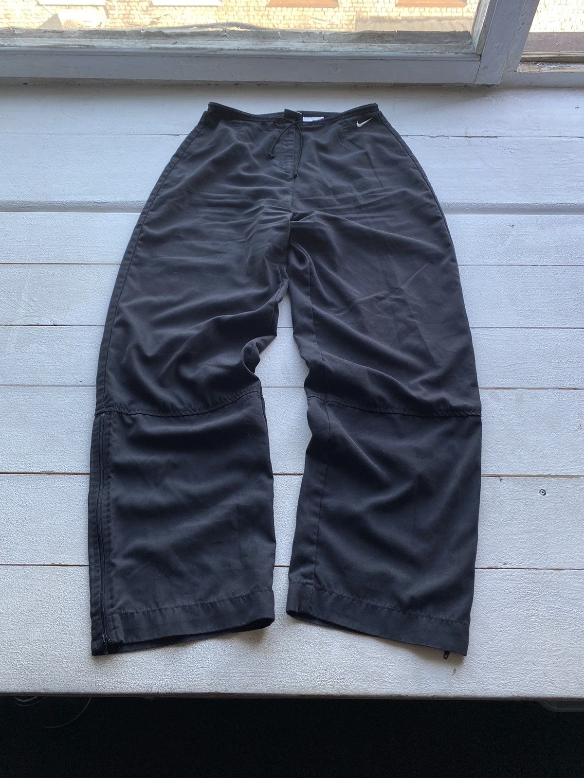Nike 🔥Nike VNTG Baggy Relaxed Faded Black Sweatpants womens Small Size 27" / US 4 / IT 40 - 1 Thumbnail