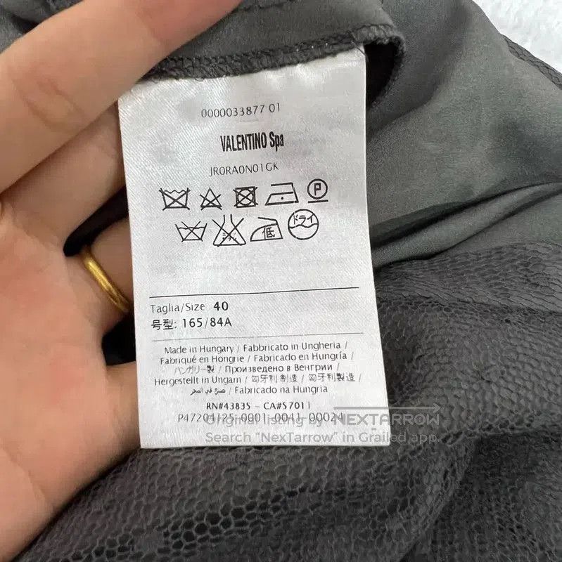 Valentino Valentino Gray Cotton Midi Skirt for Summer . Size 26" / US 2 / IT 38 - 4 Thumbnail
