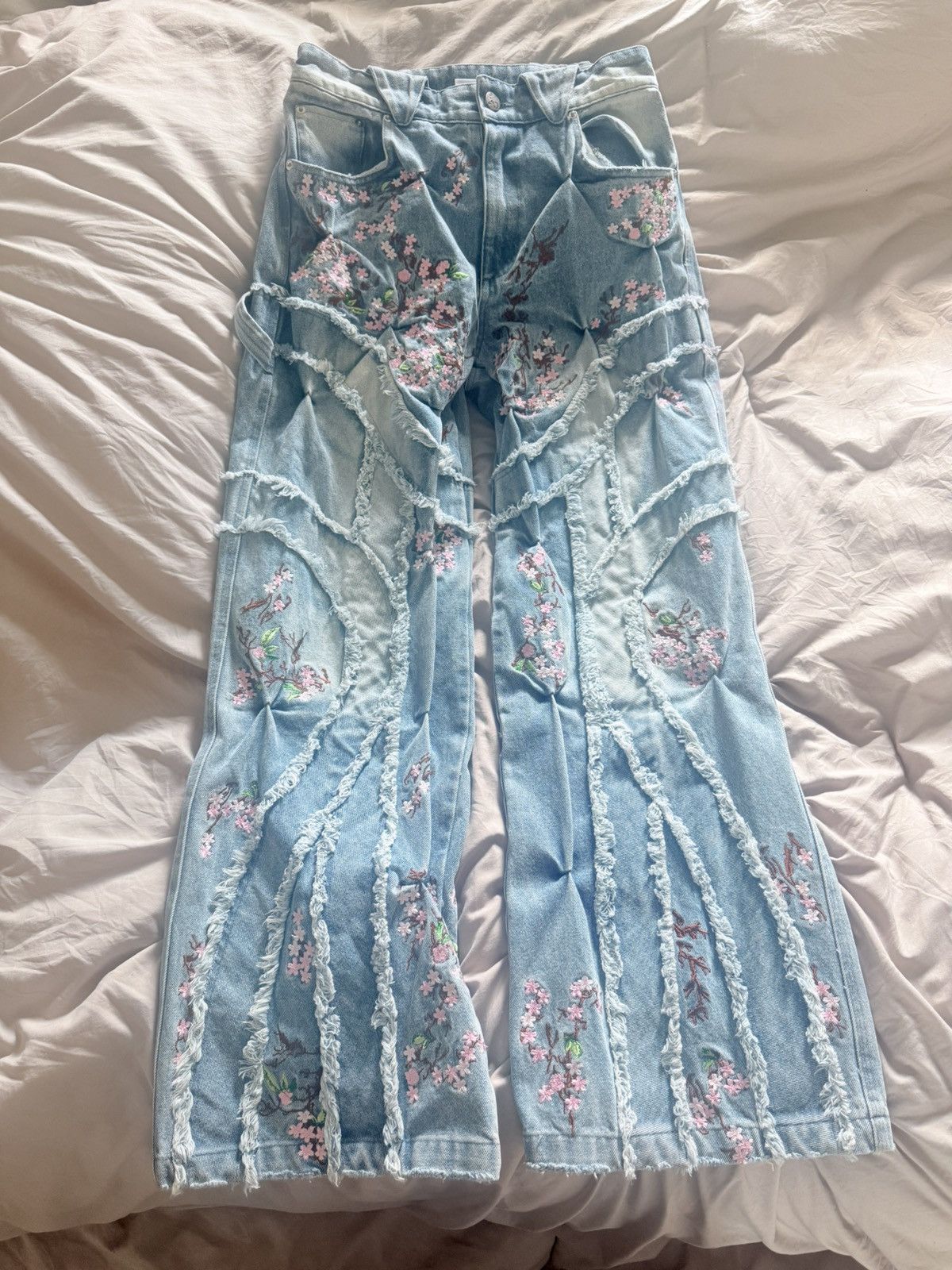 Bad Son BADSON - CHERRY BLOSSOM 'OVERGROWTH' DENIM PANTS | Grailed