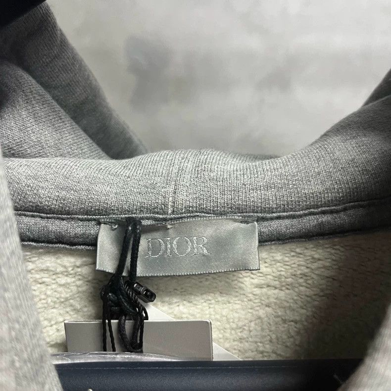 Dior Dior Gray Hooded Sweatshirt with Logo-2506 Size US M / EU 48-50 / 2 - 2 Thumbnail