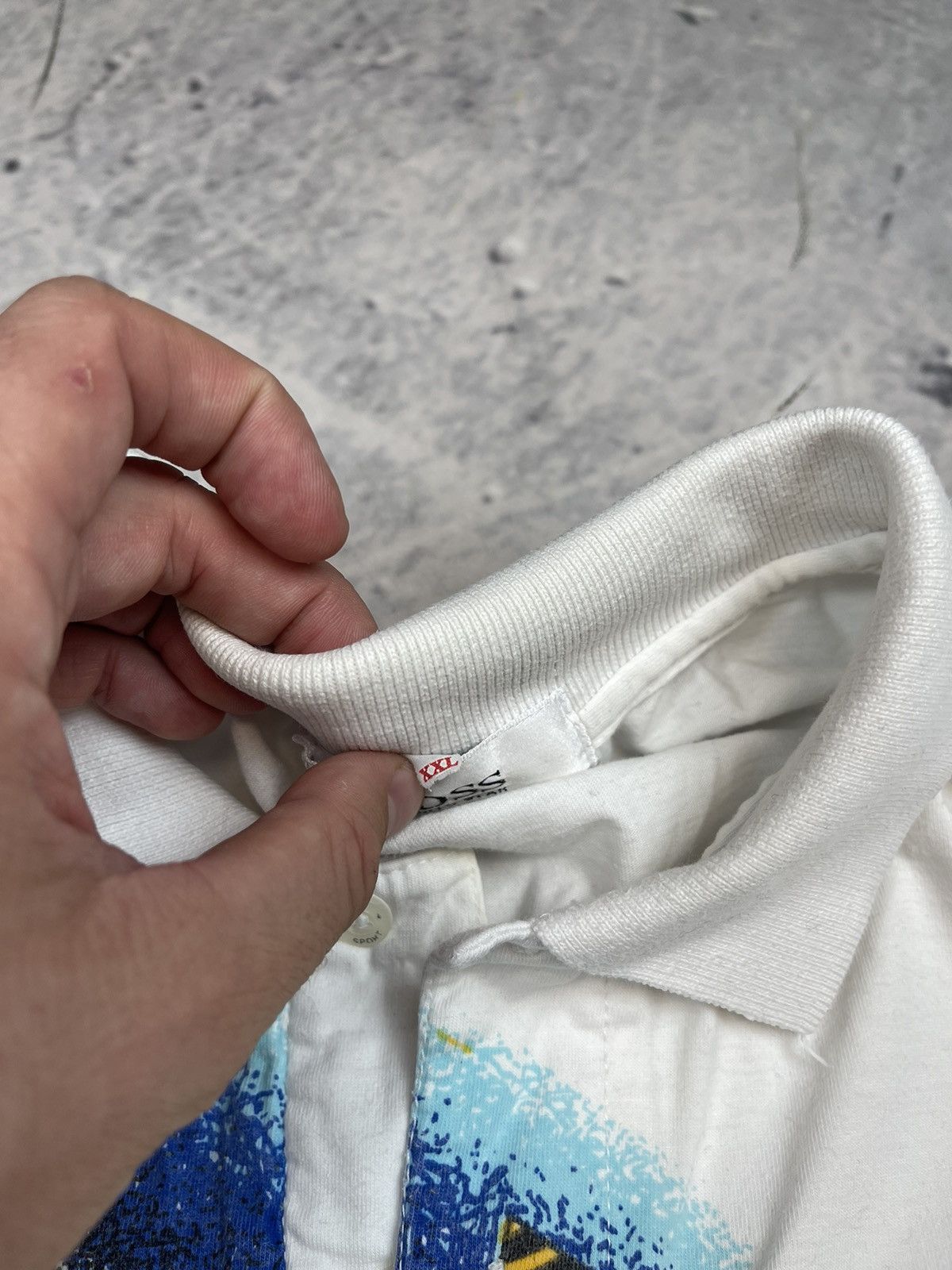 Hugo Boss × Vintage Vintage 90s Hugo Boss rare polo tee Size US XXL / EU 58 / 5 - 5 Thumbnail