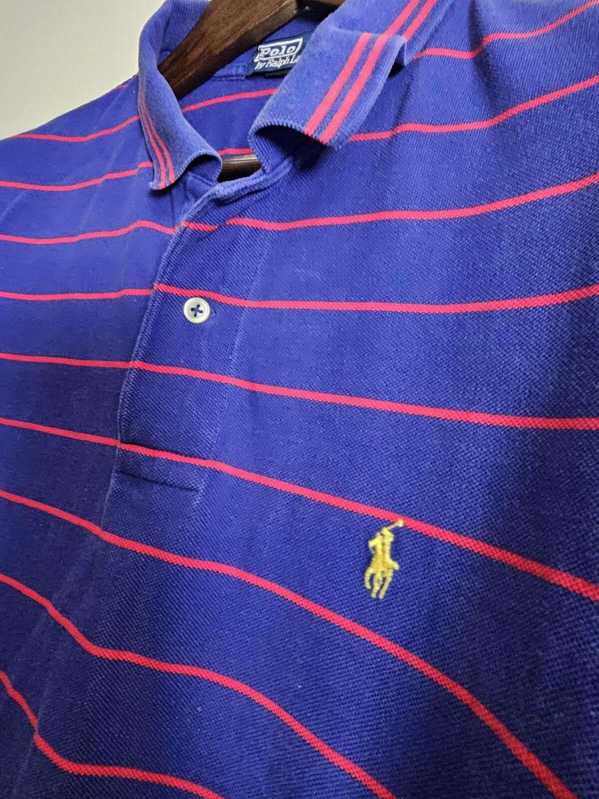 Polo Ralph Lauren Lacoste Polo Shirt Dark Blue Mens Size XL Stripes Cotton Size US XL / EU 56 / 4 - 4 Thumbnail