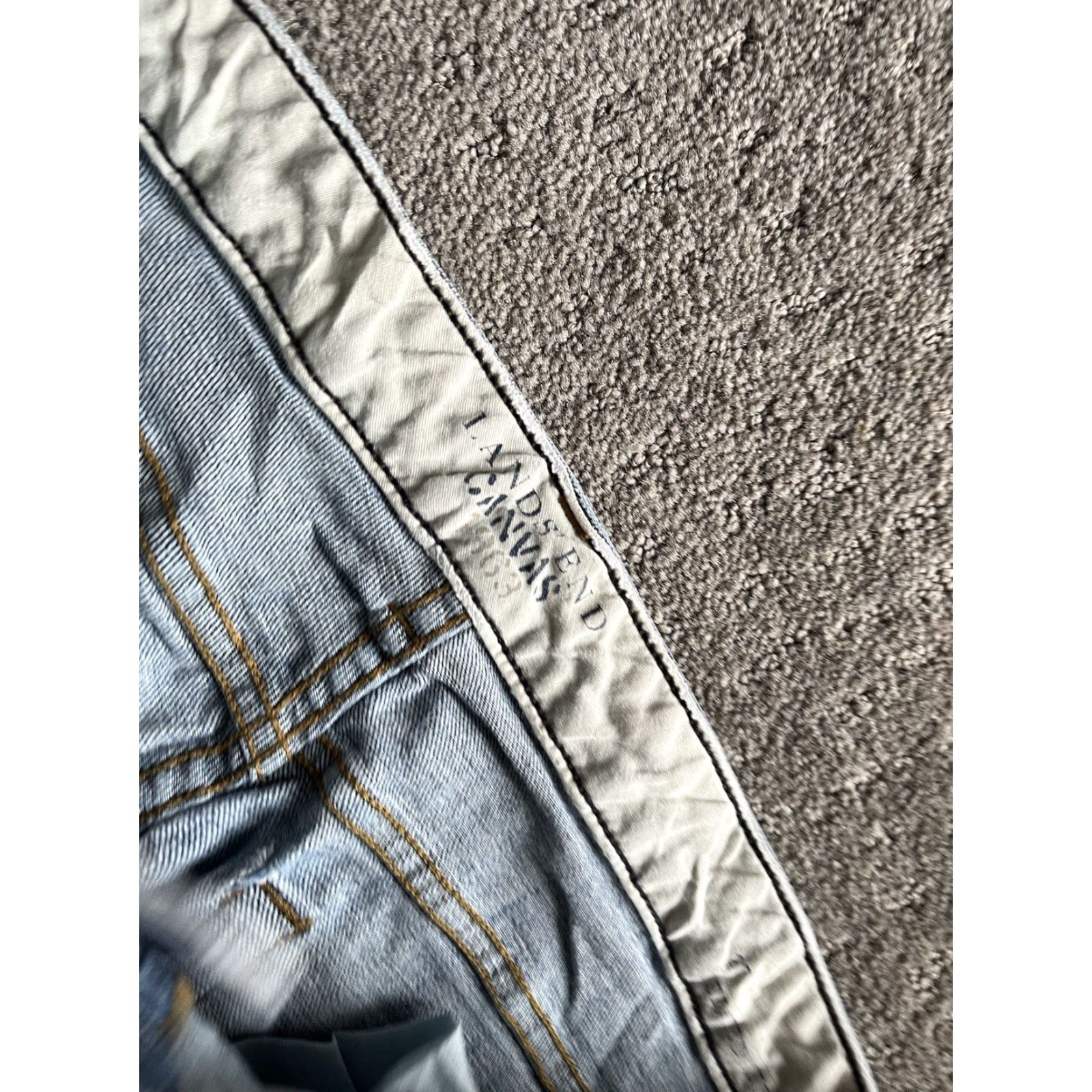 Lands' End Lands' End Women Jeans Relaxed Fit Tapered Leg 27 Regular Blue Denim Cotton 5-Pocket Zipper Rise High Vintage: No Mens/Womens (as applicable) Size 27" / US 4 / IT 40 - 5 Thumbnail