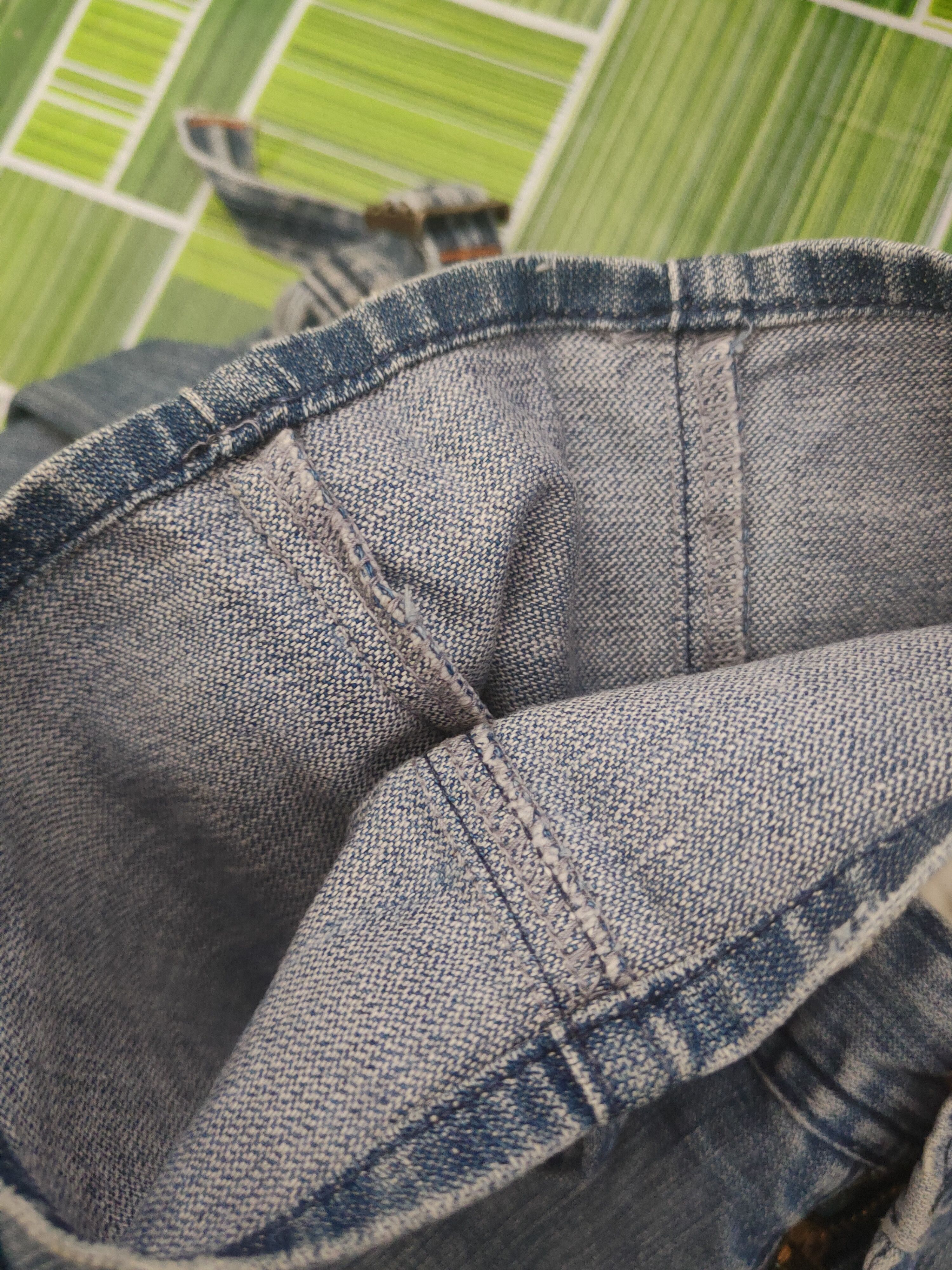 Japanese Brand DL Bartack Blue Distressed Ripped Jeans #1898 Size US 34 / EU 50 - 12 Thumbnail