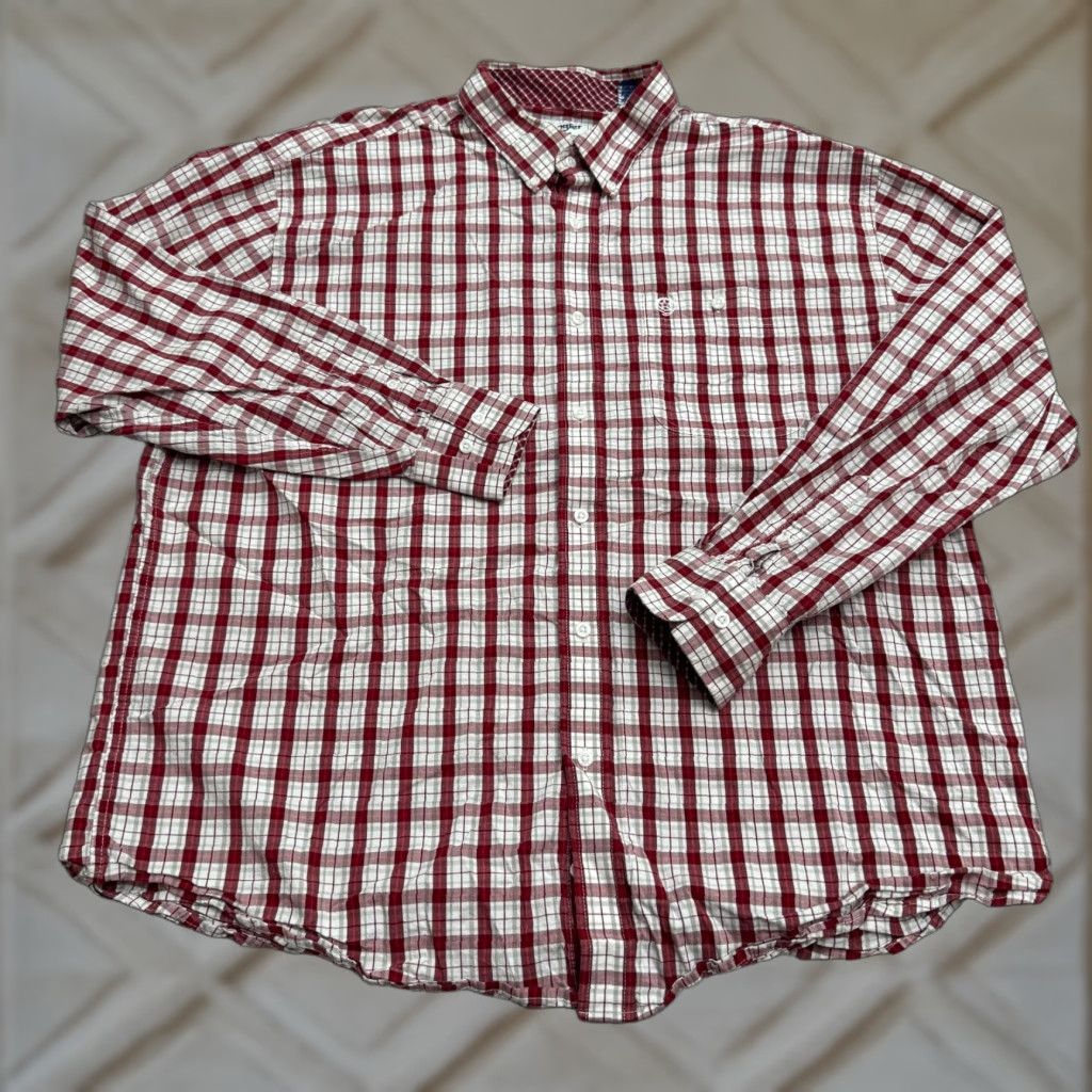 Wrangler Wrangler George Strait Western Shirt Men 2XL Red Plaid Cotton Button-Down Size US XXL / EU 58 / 5 - 1 Thumbnail