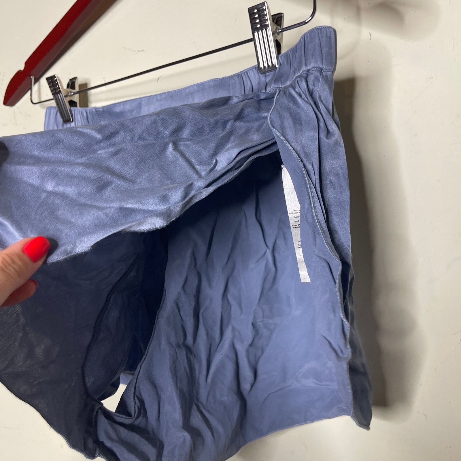 Lunya Lunya Washable Silk Tulip sleep shorts in light blue sz S Size ONE SIZE - 5 Thumbnail
