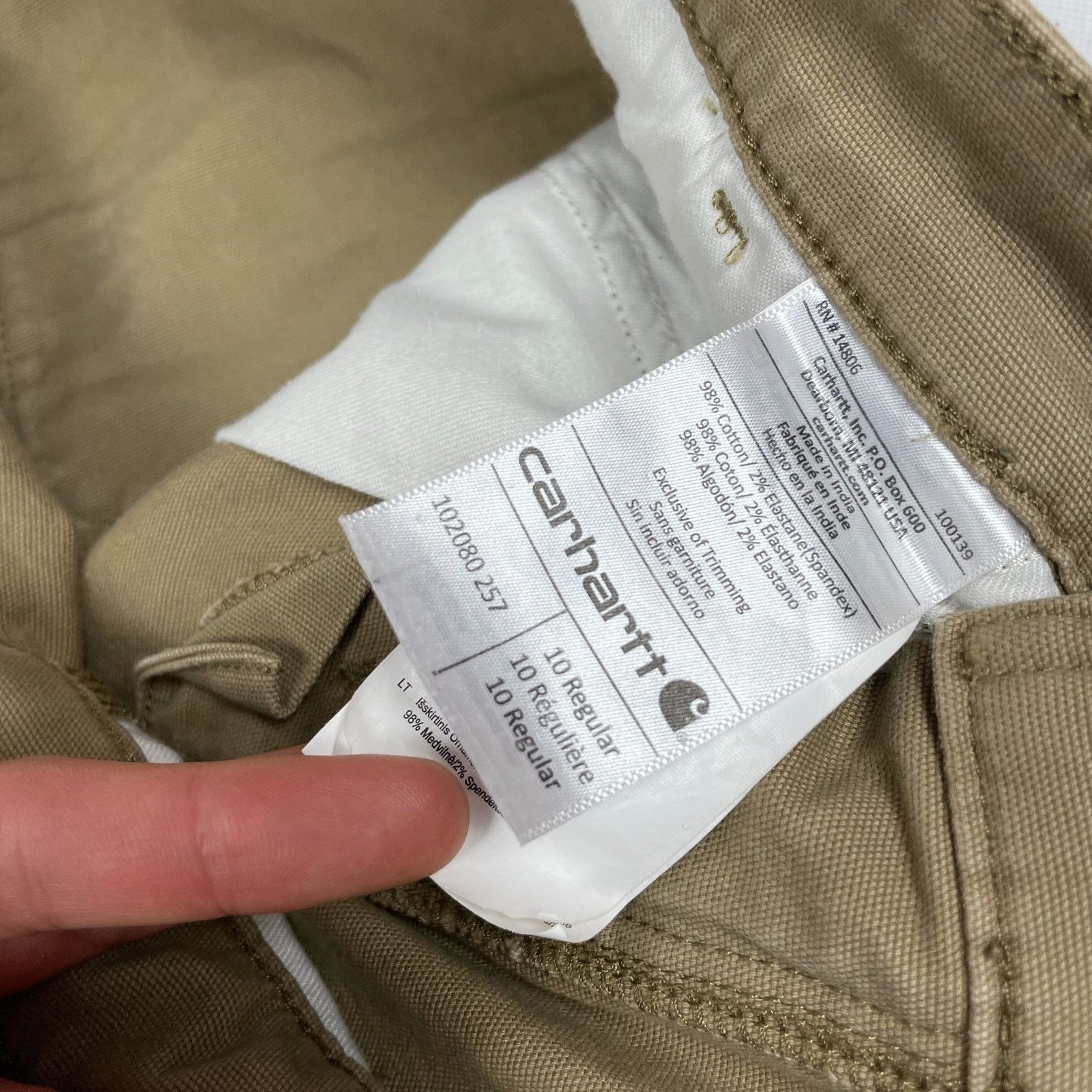 Carhartt × Vintage Carhartt Women's beige Cotton Original Fit Crawford Pants 10 Size 32" / US 10 / IT 46 - 13 Thumbnail