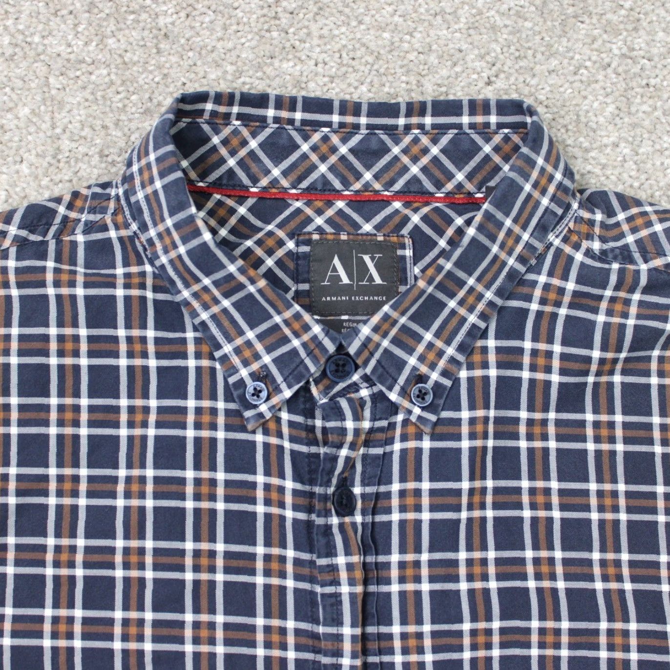 Armani Exchange A/X Armani Exchange Shirt Mens Large Blue Regular Fit Long Sleeve Button Down Size US L / EU 52-54 / 3 - 4 Thumbnail