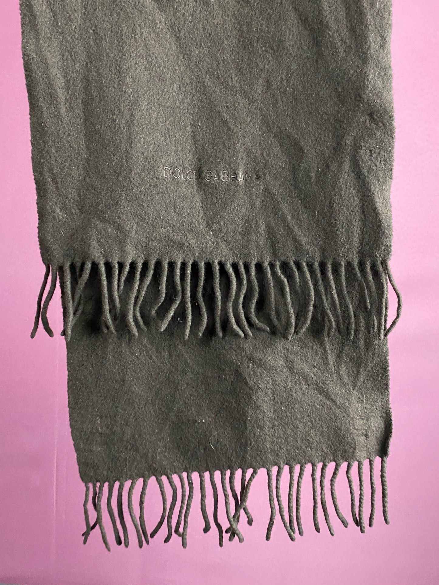 Dolce & Gabbana × Vintage Dolce & Gabbana Cravate Vintage Scarf - Brown Wool Size ONE SIZE - 4 Thumbnail