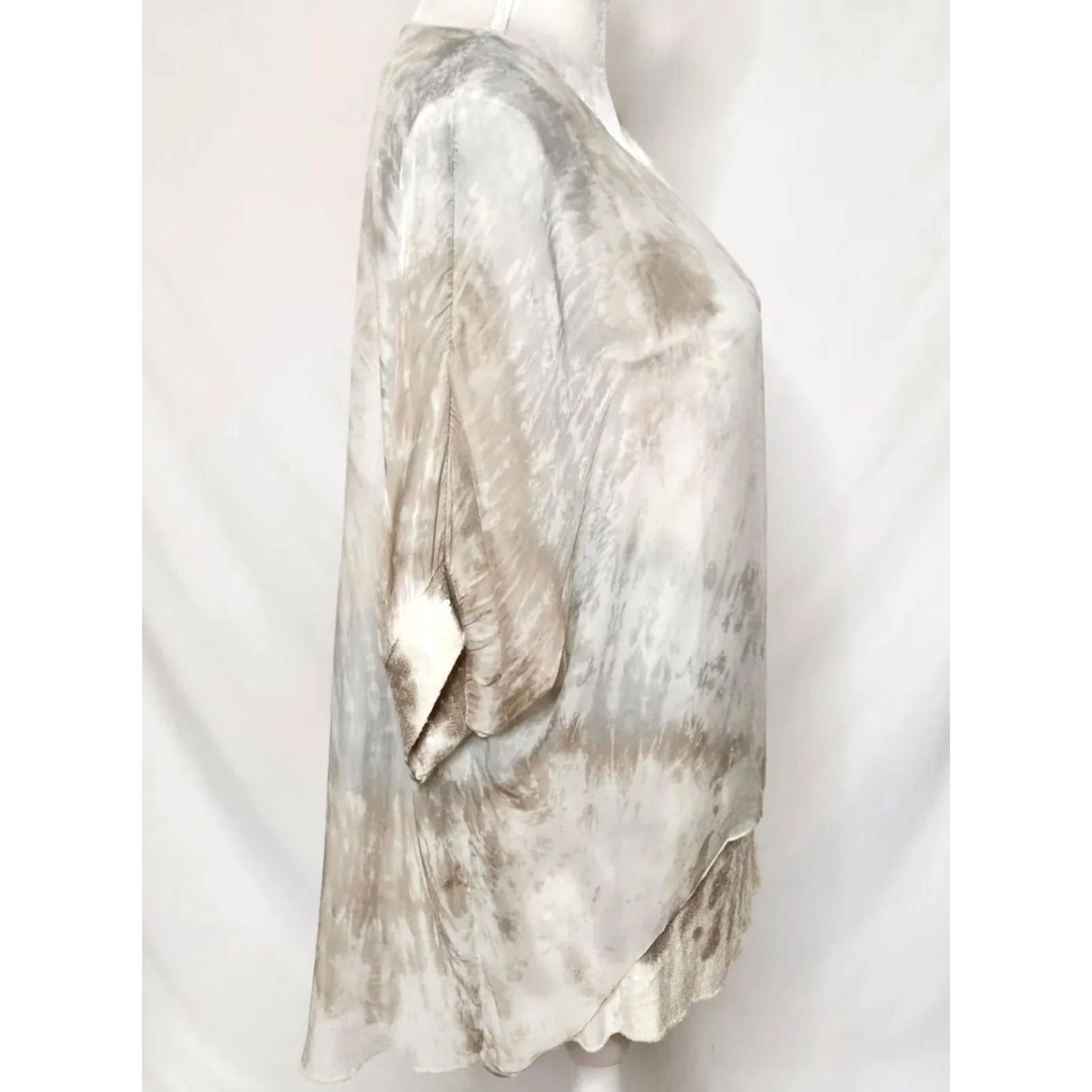Vintage Tempo Paris Womens Blouse Shirt M Beig​e Dolman Sleeve Silk Sheer Sequin Top Size M / US 6-8 / IT 42-44 - 4 Thumbnail
