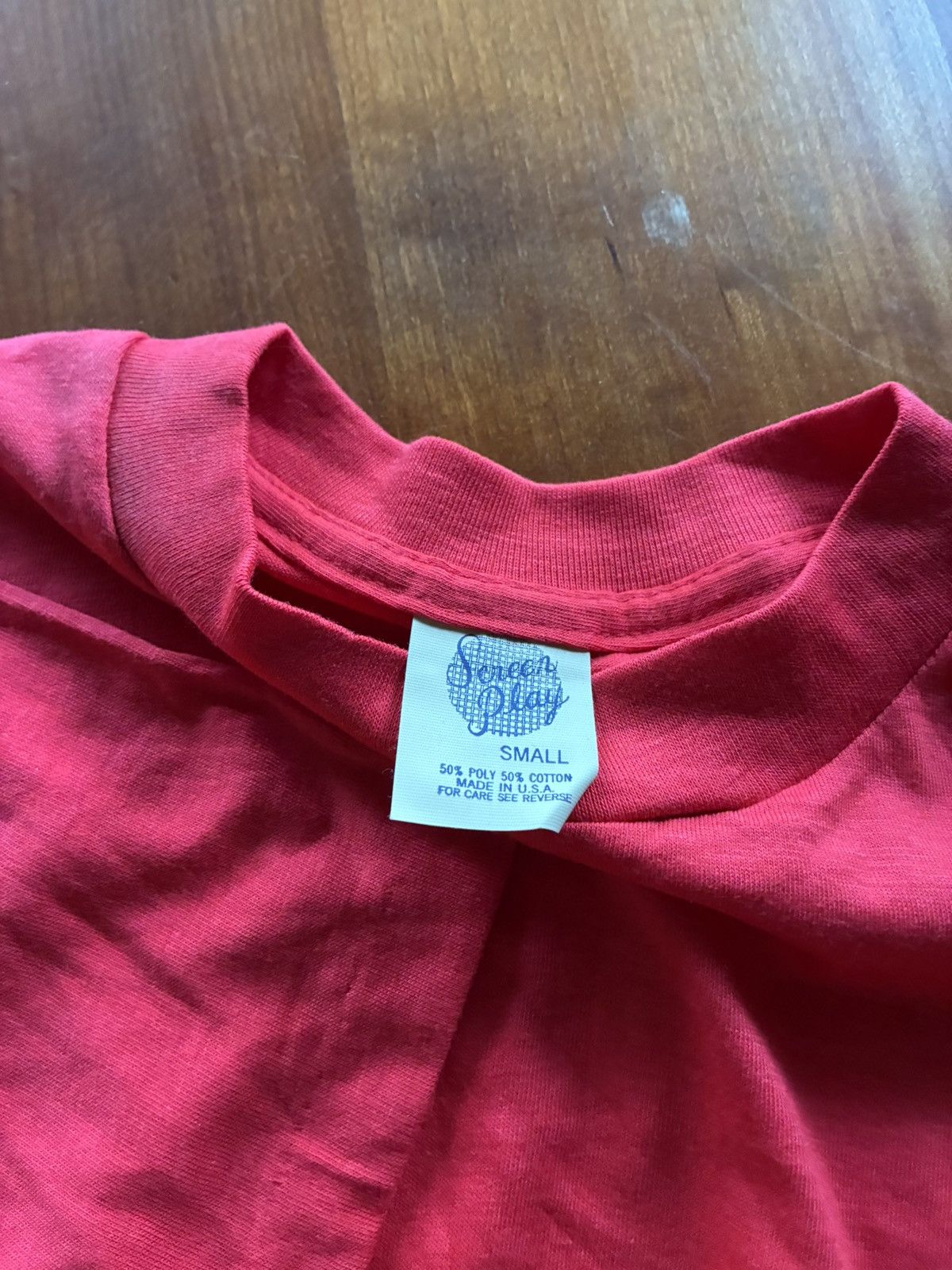 Vintage Vintage 50/50 cotton red tee Size US S / EU 44-46 / 1 - 3 Thumbnail