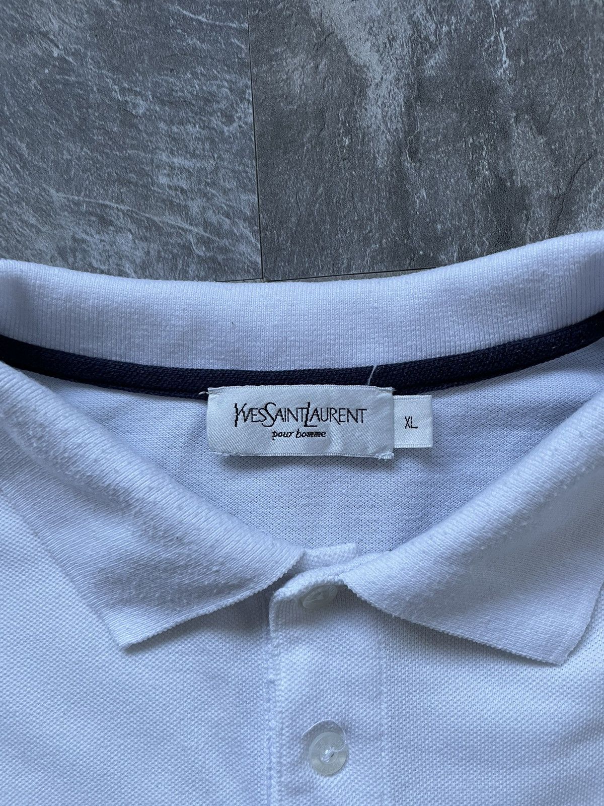 Other Vintage Yves Saint Laurent YSL Polo T Shirt Big Logo Y2K Size US XL / EU 56 / 4 - 4 Thumbnail