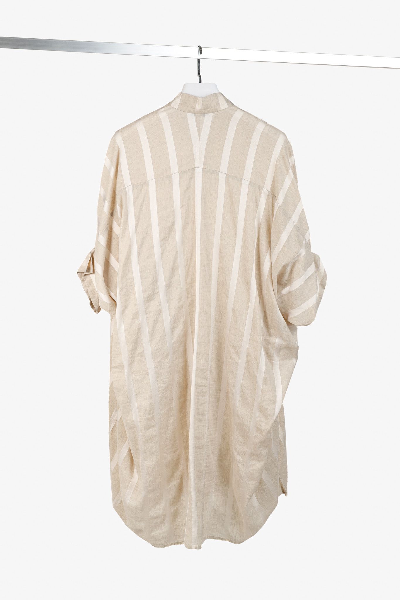 Annette Gortz Annette Gortz SS/18 Relax Beige Striped Linen-Blend Tunic Size ONE SIZE - 2 Thumbnail
