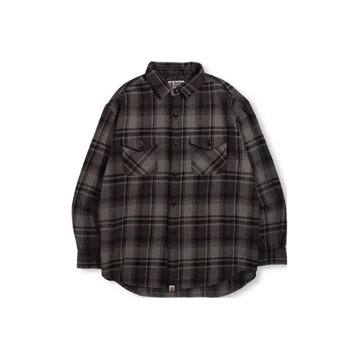 Bape BAPE Men's Plaid Logo Print Long-Sleeve Shirt Size US XL / EU 56 / 4 - 1 Thumbnail