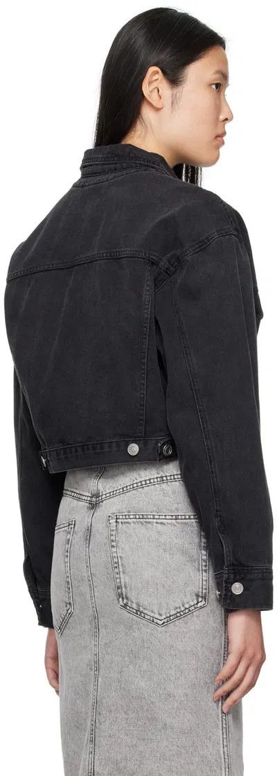Isabel Marant o1B3y1r0526 Tadia Denim Jacket in Black Size M / US 6-8 / IT 42-44 - 4 Thumbnail