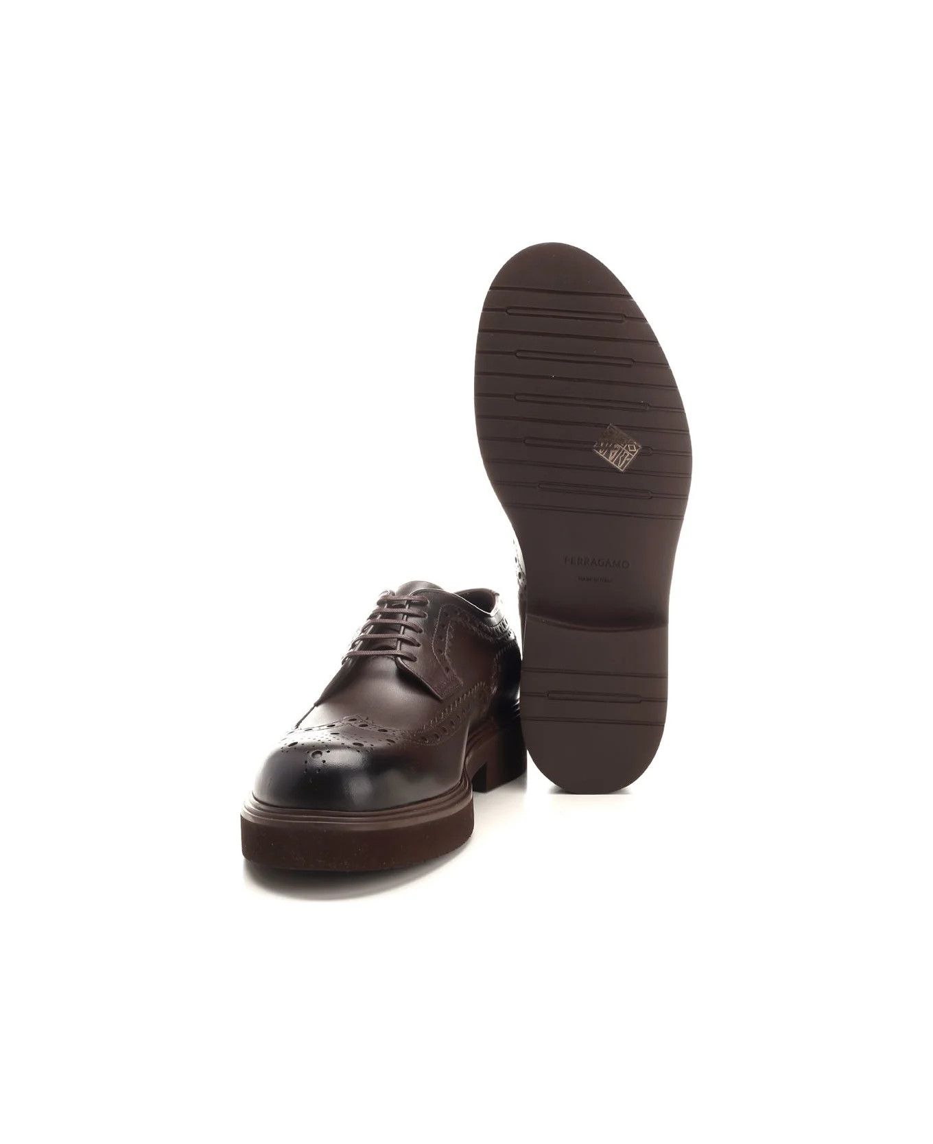 Salvatore Ferragamo o1s1rm0725 Derby Shoes in Dark Brown Size US 7 / EU 40 - 5 Thumbnail