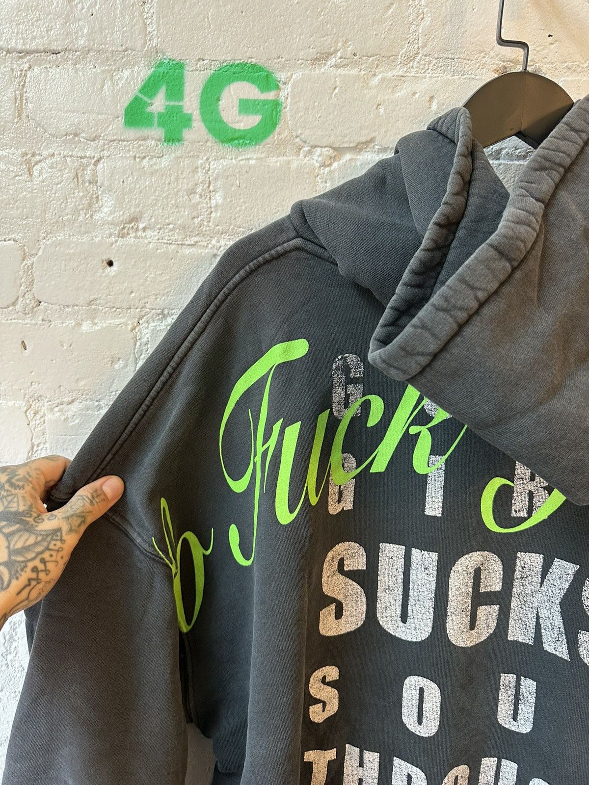 4GSELLER × Enfants Riches Deprimes ERD GOTH GIRL GO FUCK YOURSELF XL XXL BAGGY 4Gseller Size US XL / EU 56 / 4 - 11 Thumbnail