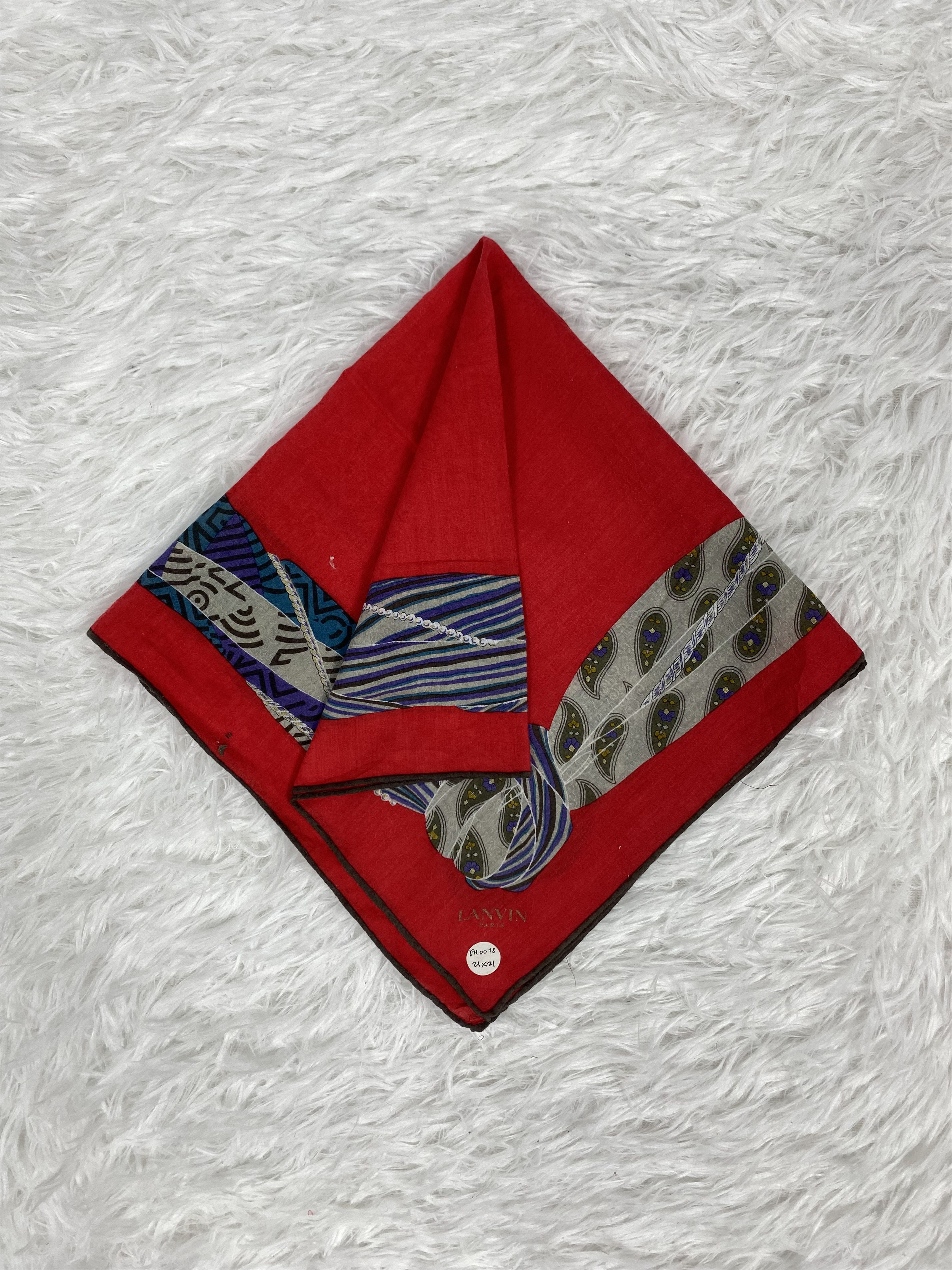 Lanvin × Vintage Vintage Lanvin Handkerchief PH0028 Size ONE SIZE - 1 Thumbnail