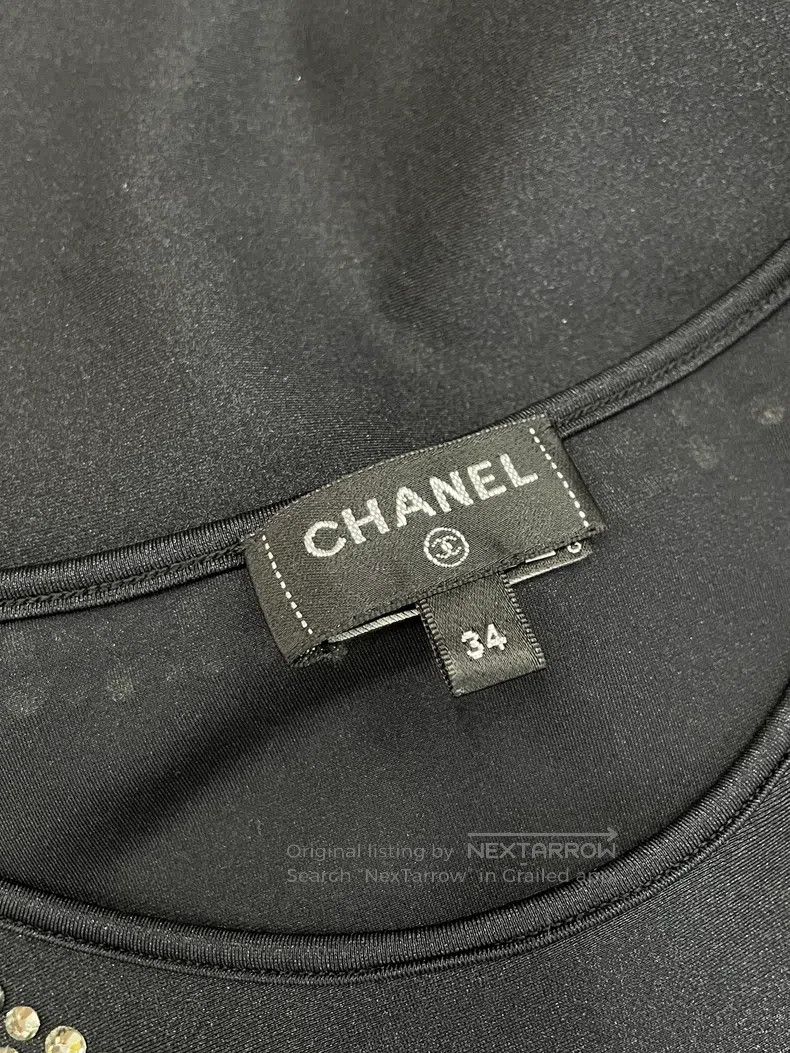 Chanel Chanel Black hot diamond love undershirt long sleeves Size XXS / US 00 / IT 34 - 4 Thumbnail