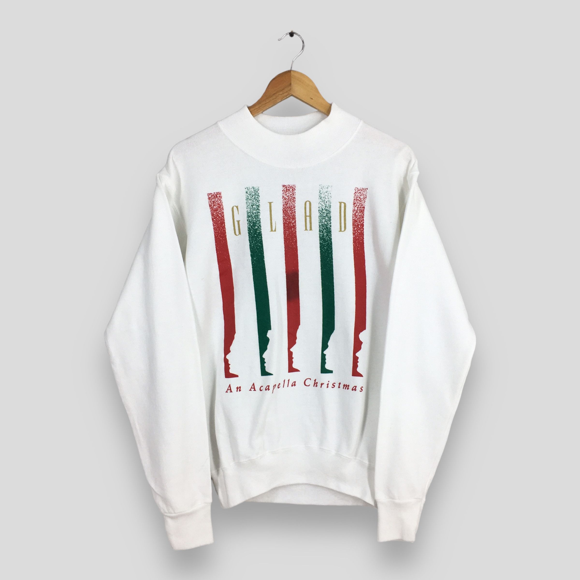Band Tees × Lee × Vintage Vintage 1990's Glad An Acapella Christmas Sweater Medium Size US M / EU 48-50 / 2 - 1 Thumbnail