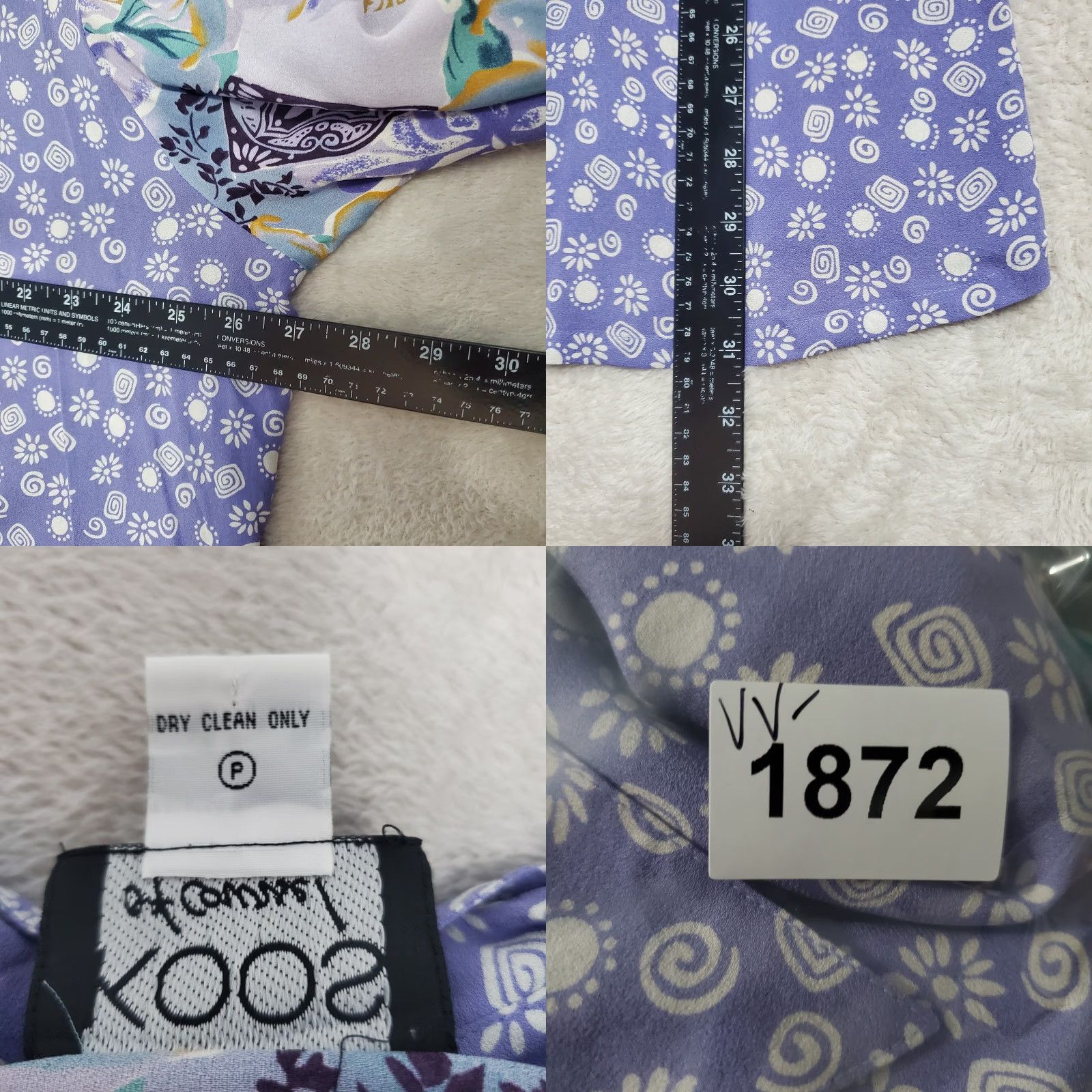 Vintage VINTAGE Koos Of Course Top Women 3X Purple Floral Mixed Print Silk Button Up Cottagecore Boho Shirt Women Mens? Size XXL / US 16-18 / IT 52-54 - 8 Thumbnail