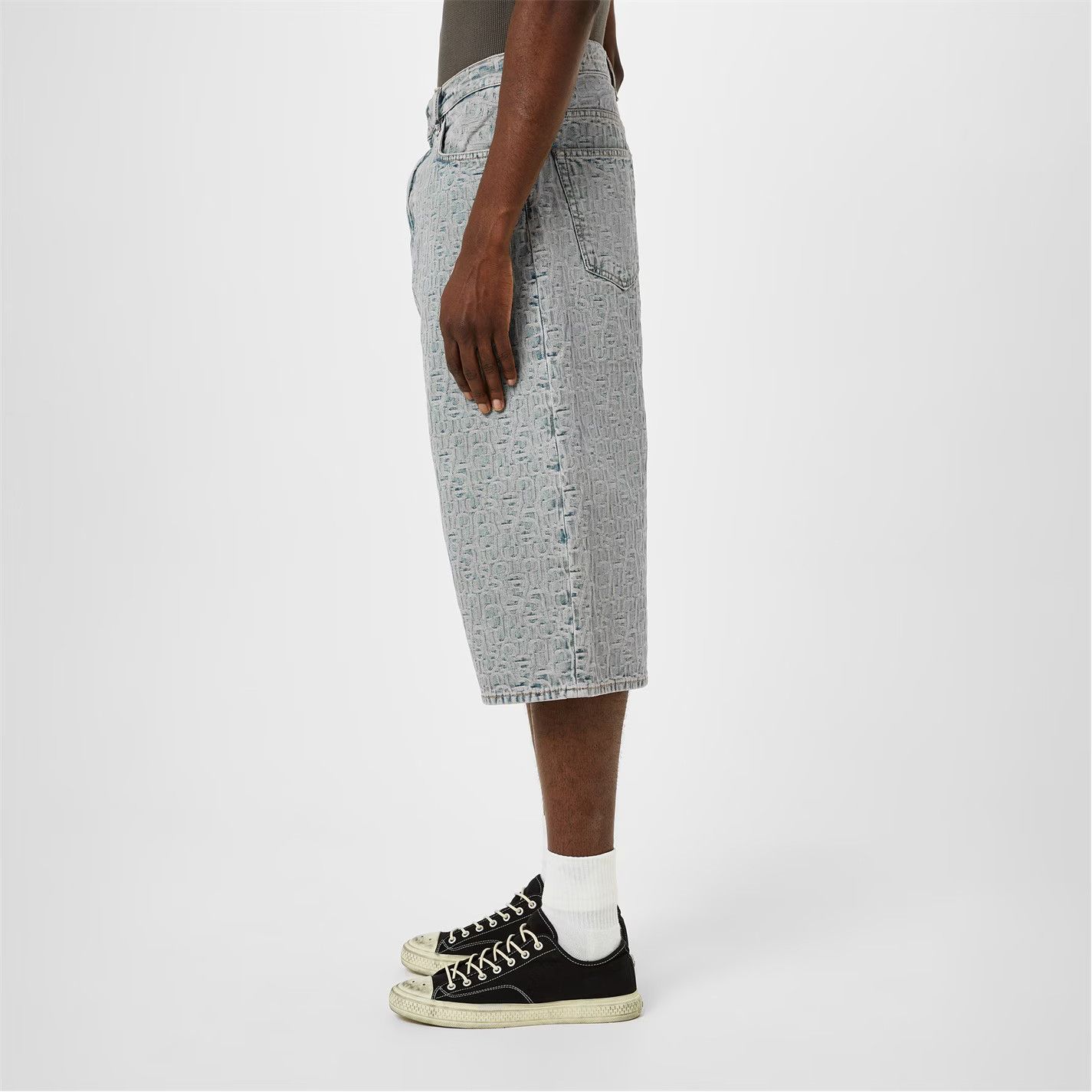 Acne Studios o1g2r1mq0825 Monogram Shorts in Blue/Beige Size US 32 / EU 48 - 4 Thumbnail