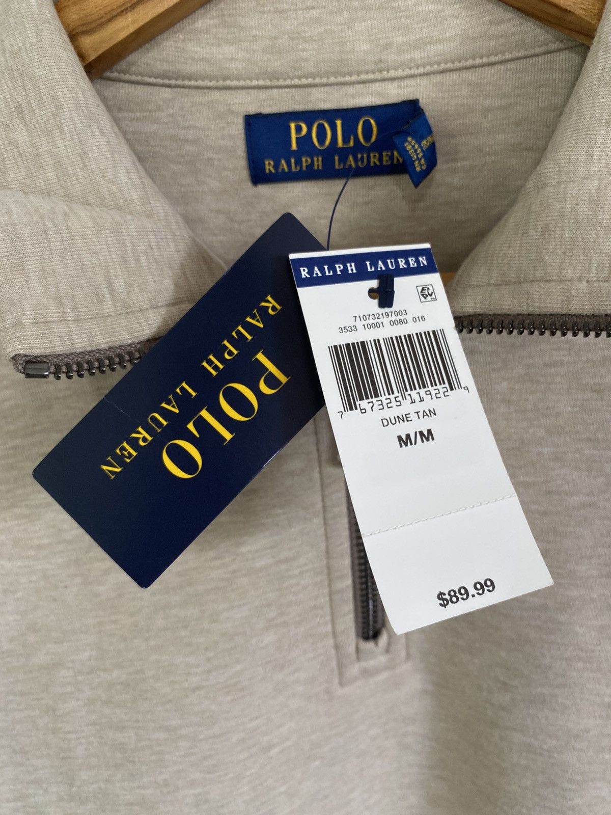 Polo Ralph Lauren Polo Ralph Lauren Quarter-Zip Sweatshirt - Dune Tan Size US M / EU 48-50 / 2 - 8 Thumbnail