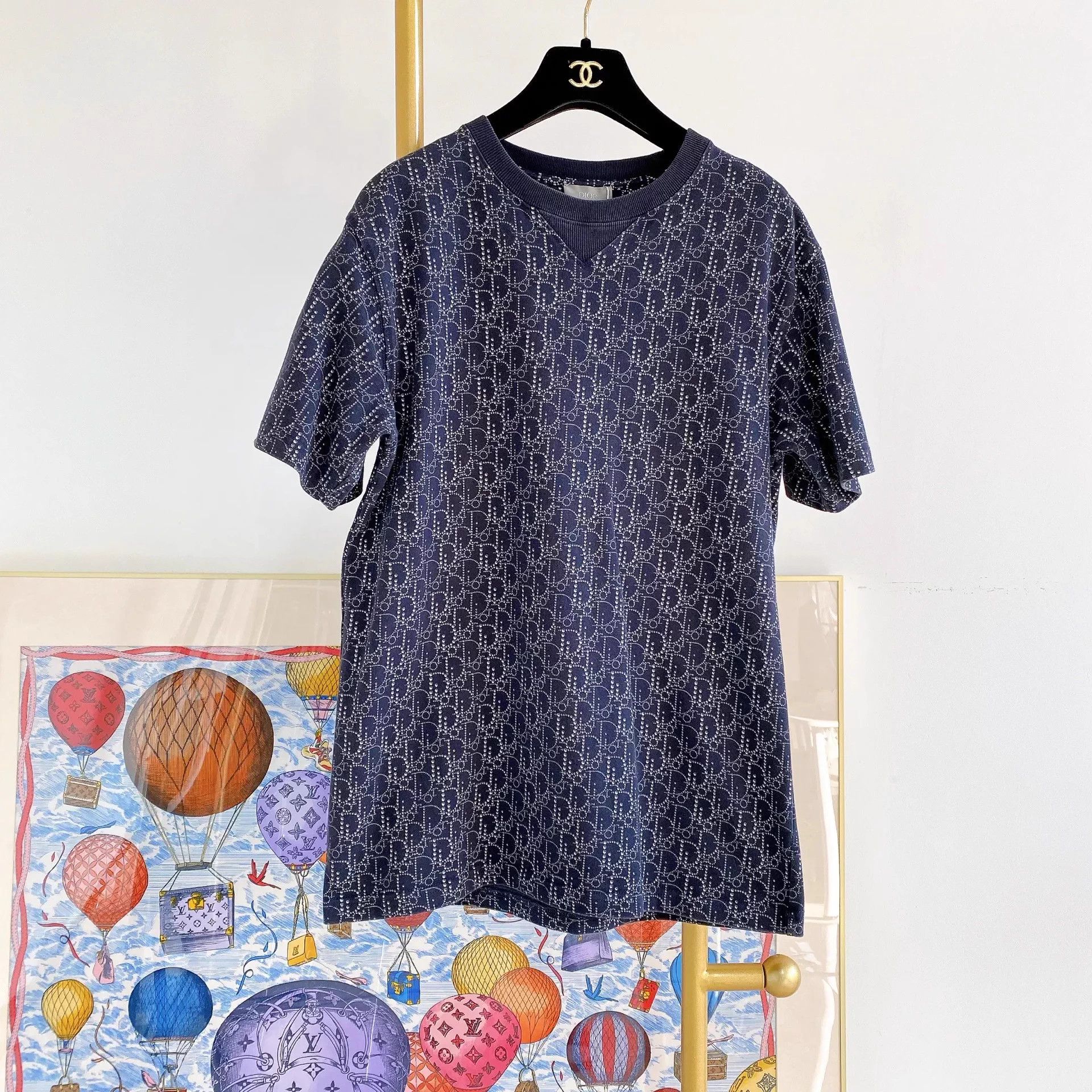 Dior Dior full logo blue S T-shirt Size US S / EU 44-46 / 1 - 1 Thumbnail