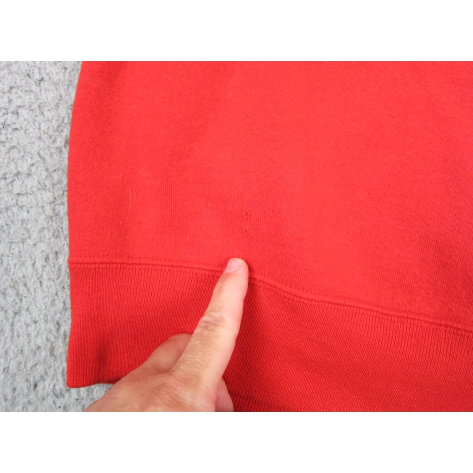 Russell Athletic VINTAGE Russell Sweatshirt Mens XL Red 90s USA Logo Pullover Crew Neck Cotton Fleece Therma Comfort Size US XL / EU 56 / 4 - 3 Thumbnail