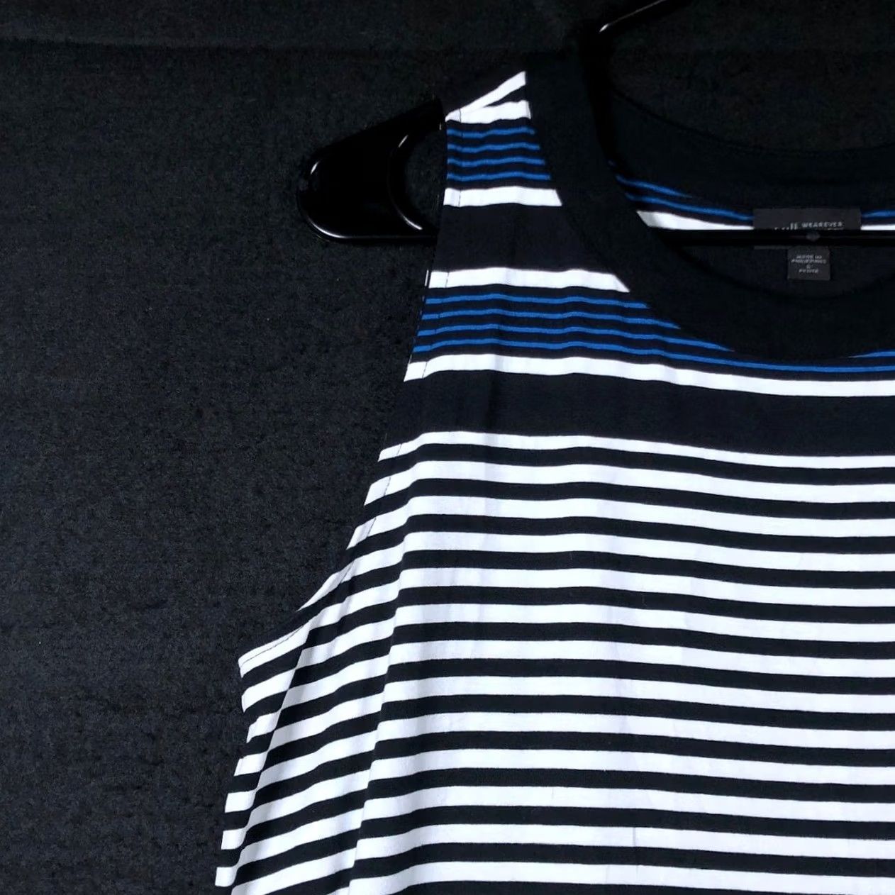 Vintage J Jill Women Blouse Striped Sleeveless Black White Wearever Collection PL Petite Casual Sleeveless Blouse Womens Size L / US 10 / IT 46 - 4 Thumbnail
