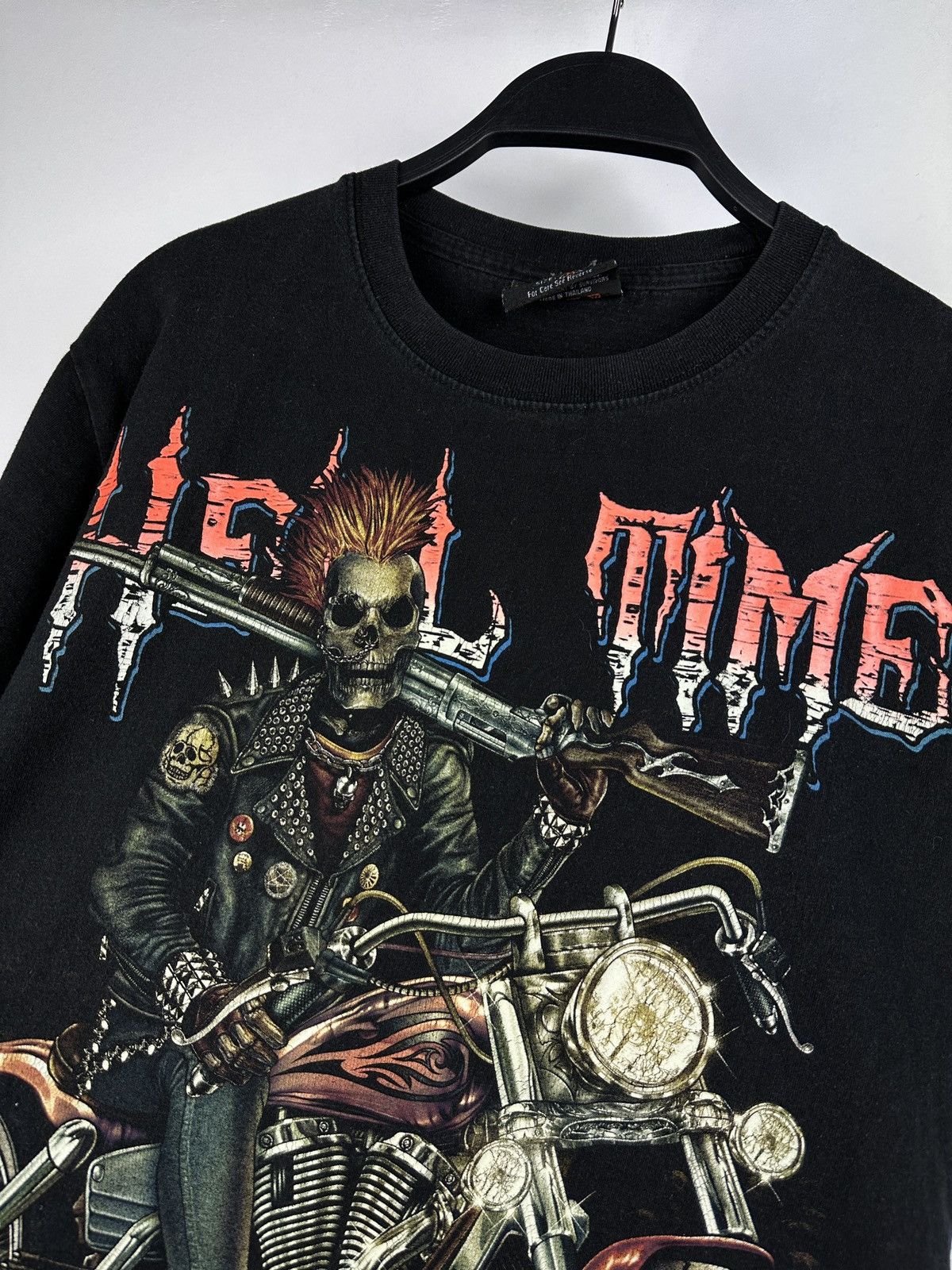Vintage Vintage Y2K Skull Biker T-shirt Size US M / EU 48-50 / 2 - 6 Thumbnail