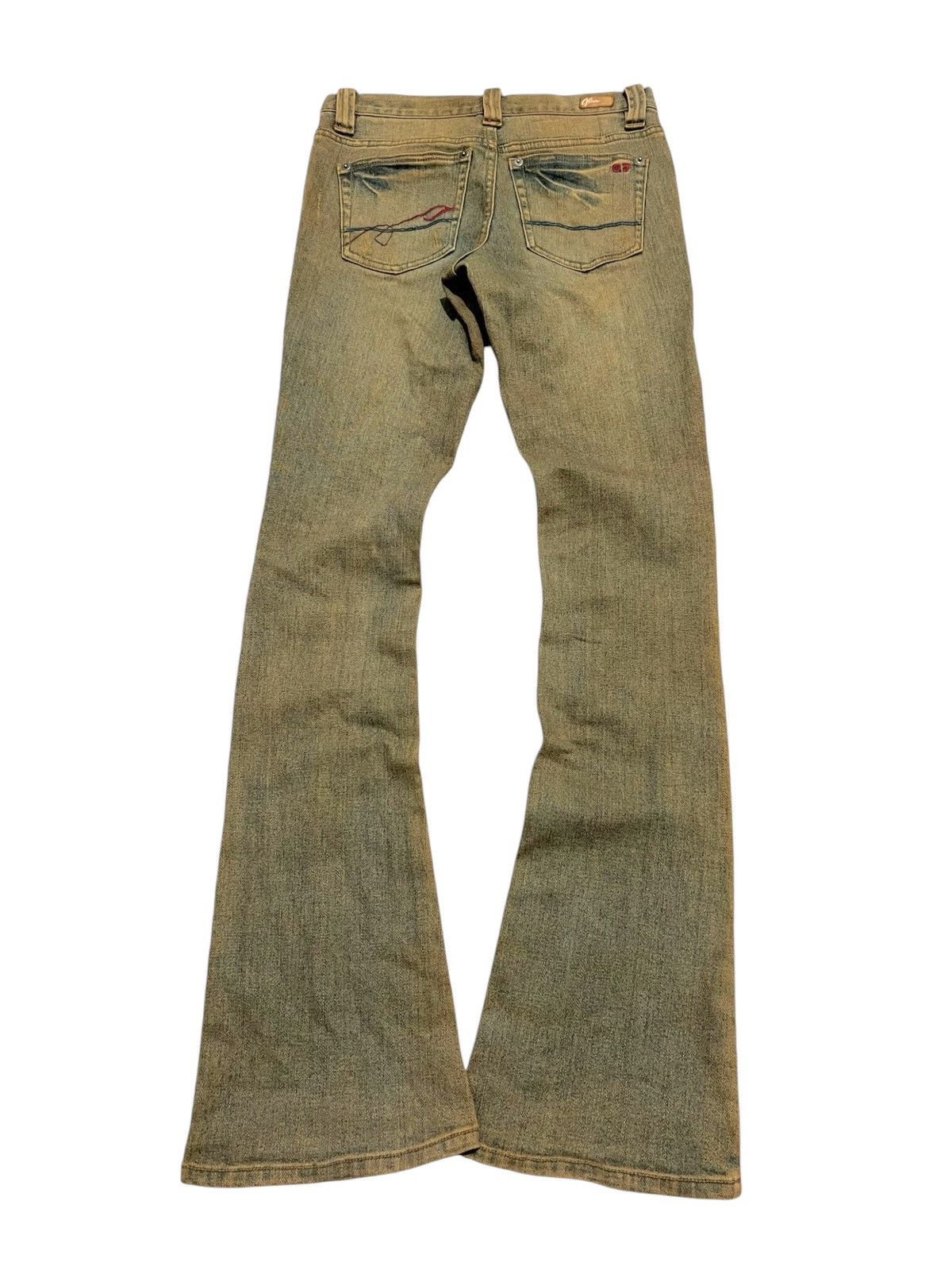 If Six Was Nine × Japanese Brand × Le Grande Bleu (L.G.B.) Ofuon studed mudwash denim Low Rise Flare Jeans Size US 27 - 3 Thumbnail