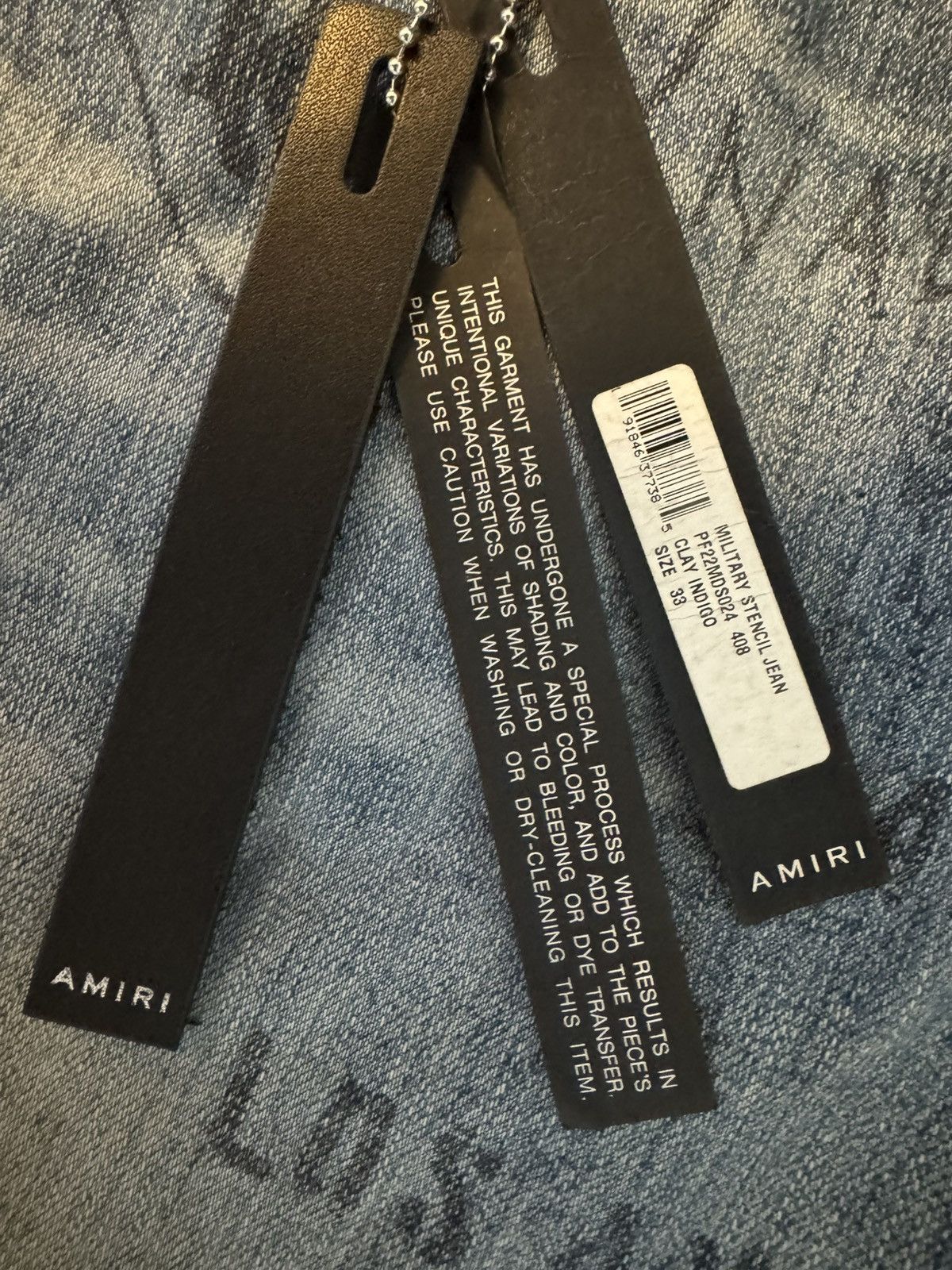 Amiri Amiri Military Stencil Jeans Clay Indigo Size US 33 - 6 Thumbnail