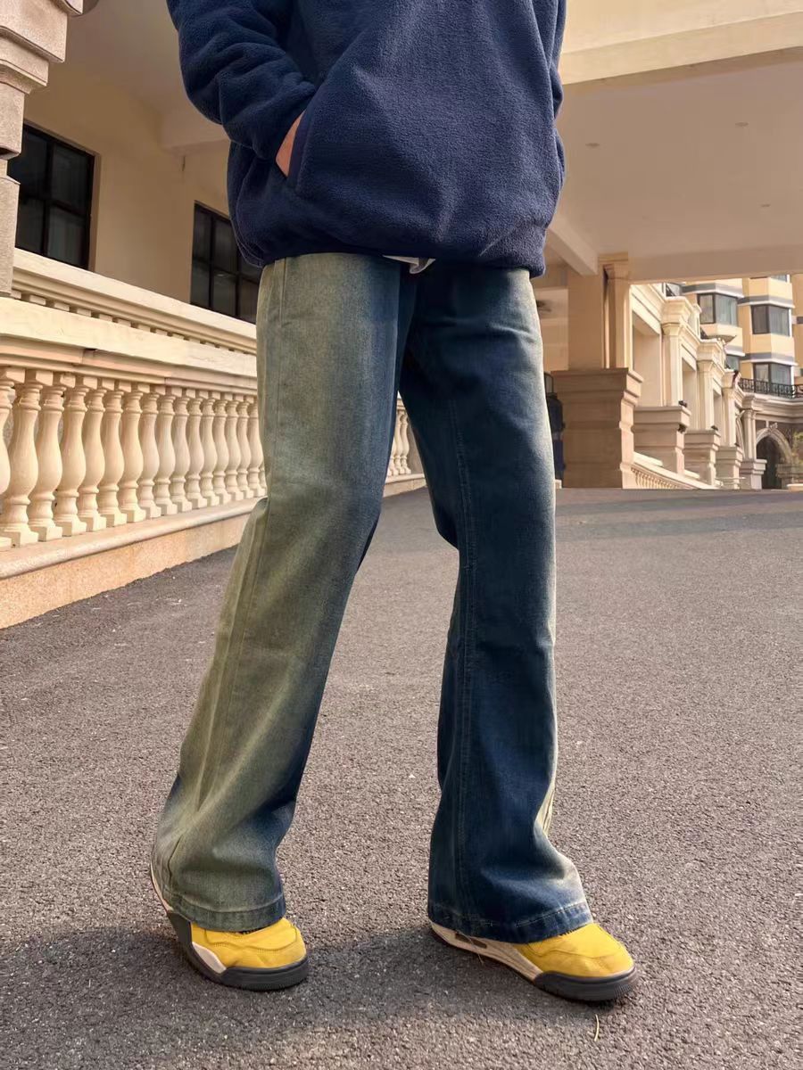 Japanese Brand × Vintage Street Hip Hop Gradient Washed Loose Jeans Size 34 Size US 34 / EU 50 - 3 Thumbnail
