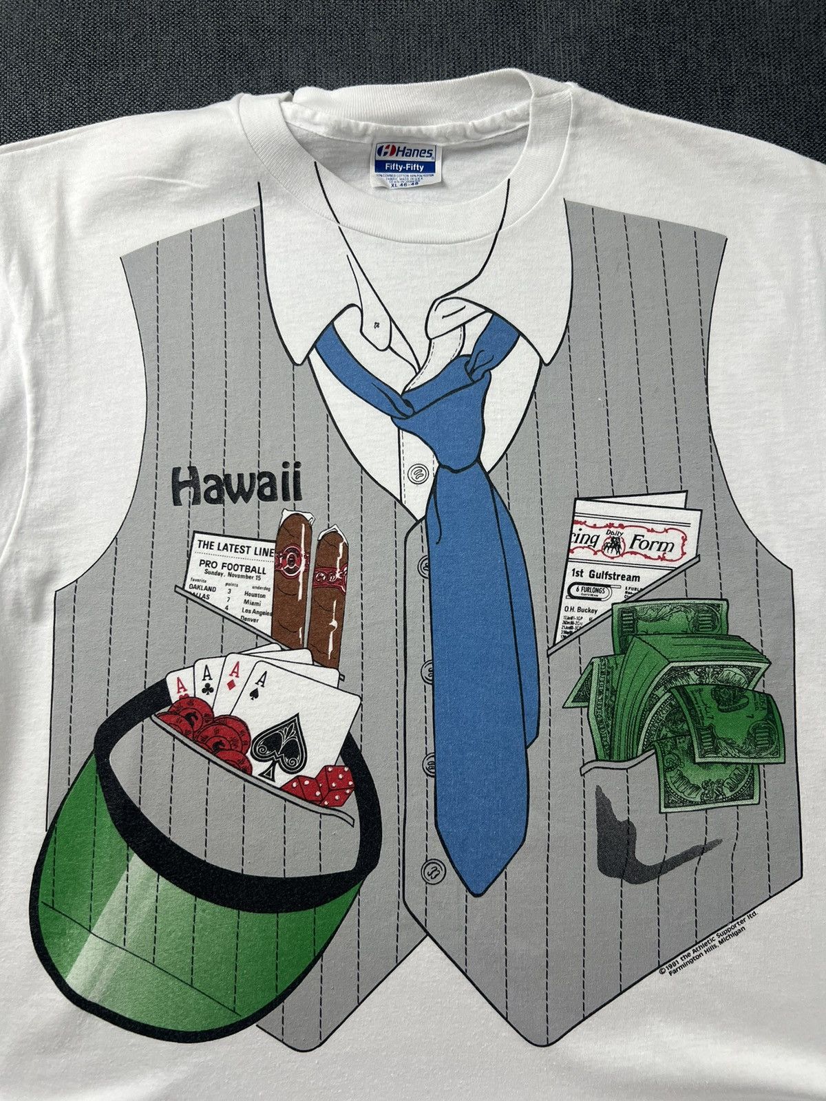 Other Vintage Hawai All Over Print Casino Gambler Cigar Size US XL / EU 56 / 4 - 4 Thumbnail
