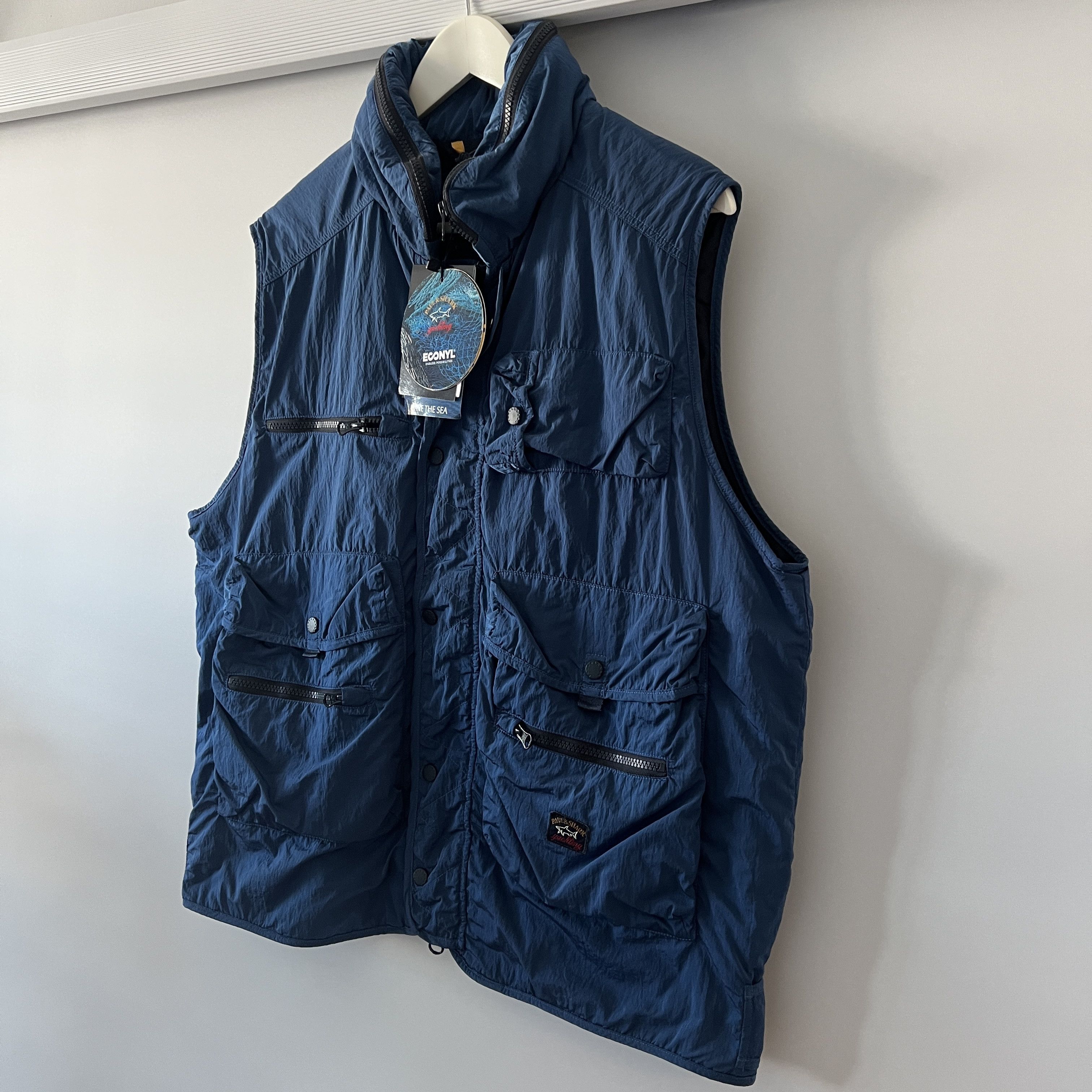 Paul & Shark Men's Paul & Shark Scoop Nylon Fishing Gilet Vest Size XL Size US XL / EU 56 / 4 - 3 Thumbnail